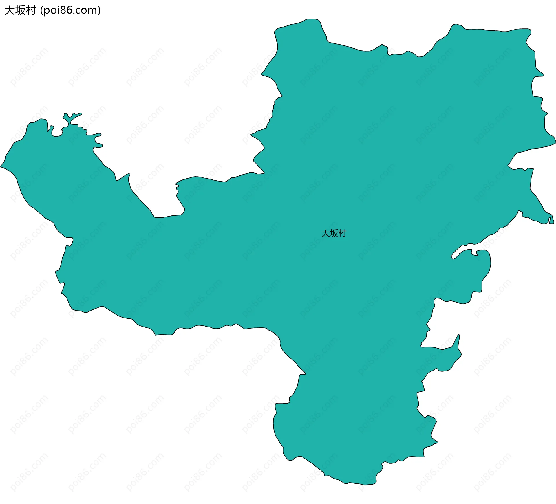 大坂村边界地图