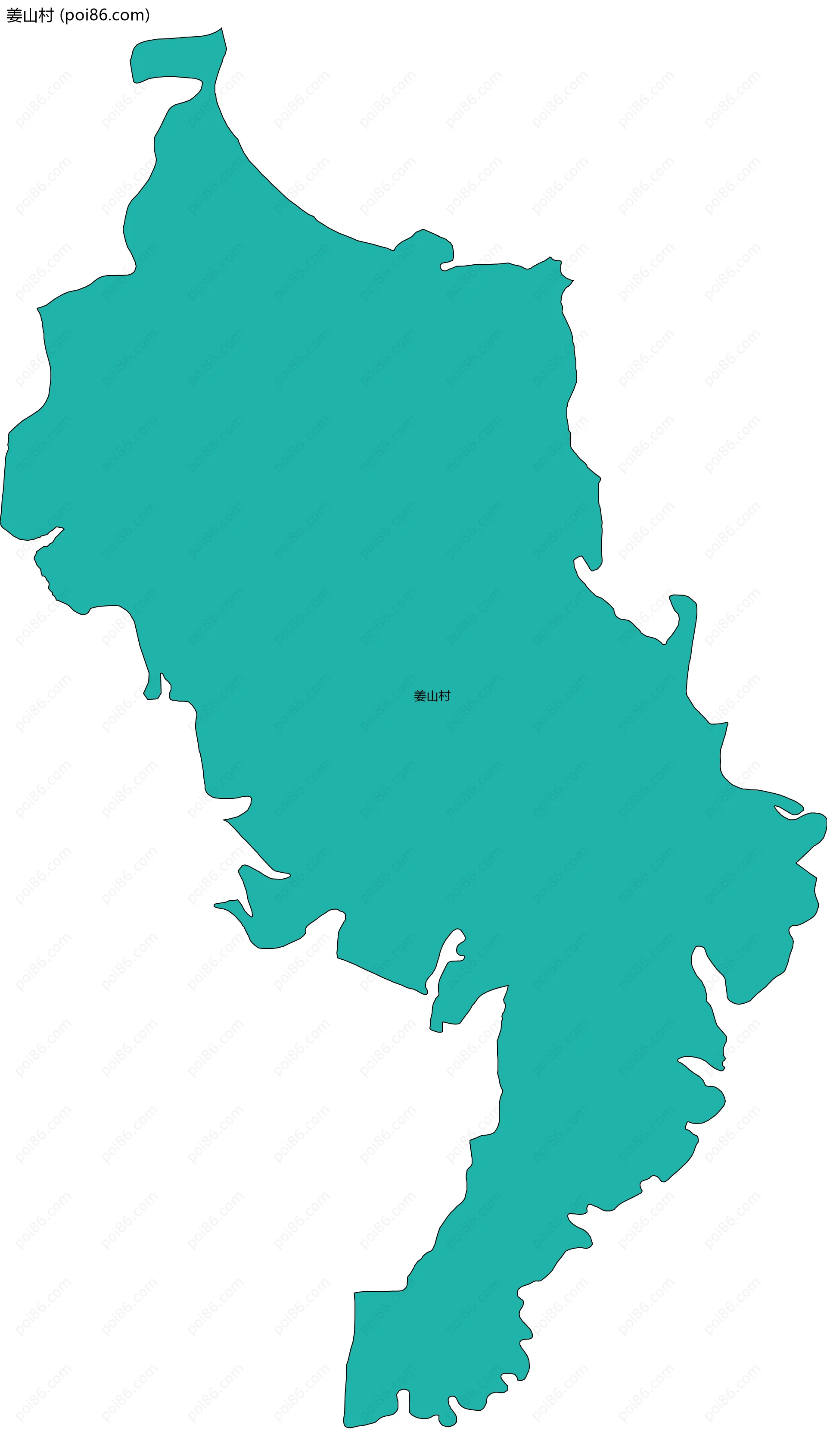 姜山村边界地图