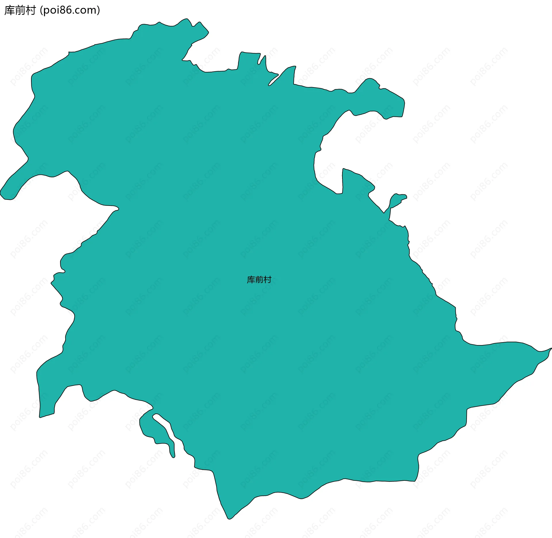 库前村边界地图