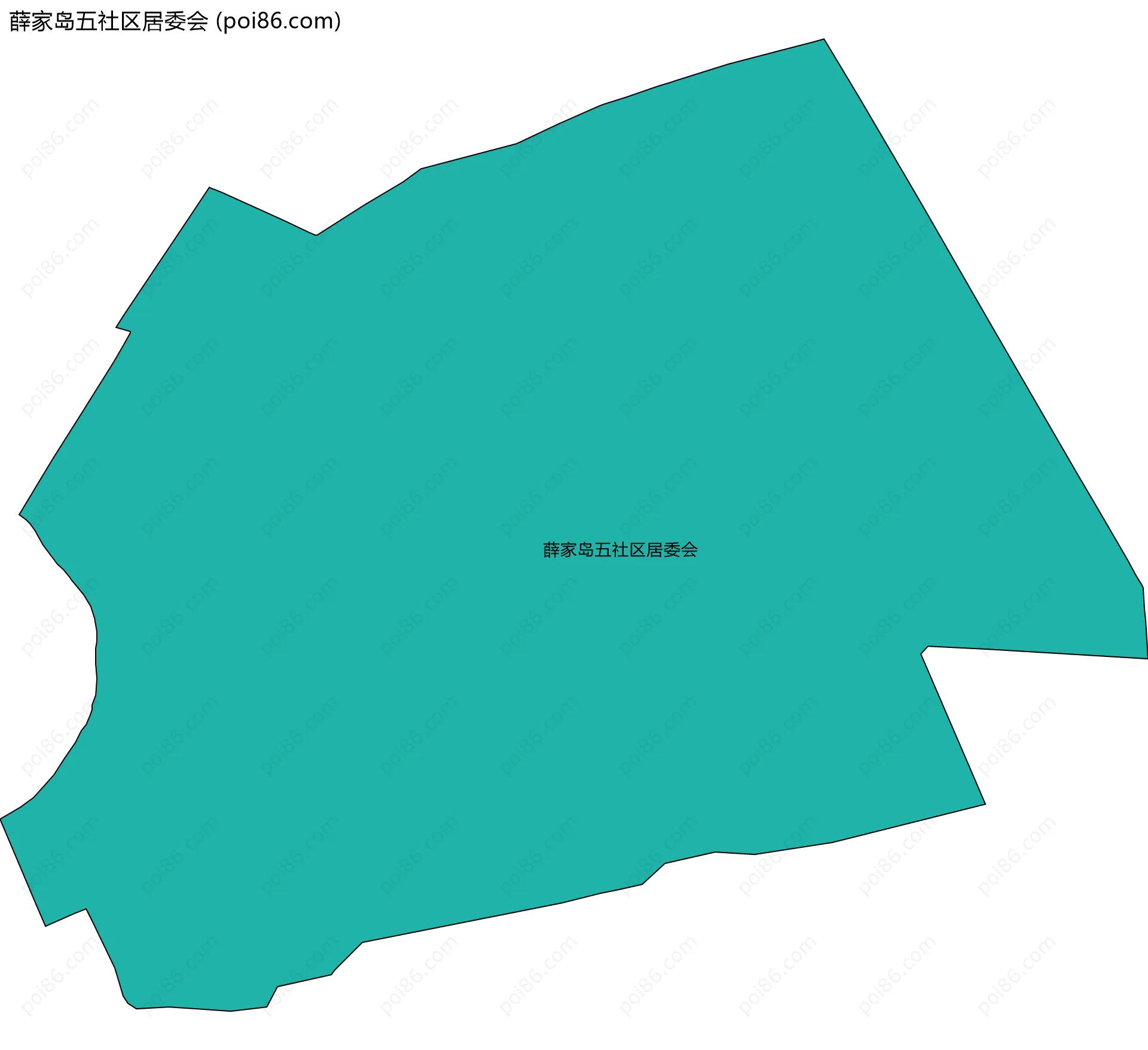 薛家岛五社区居委会边界地图