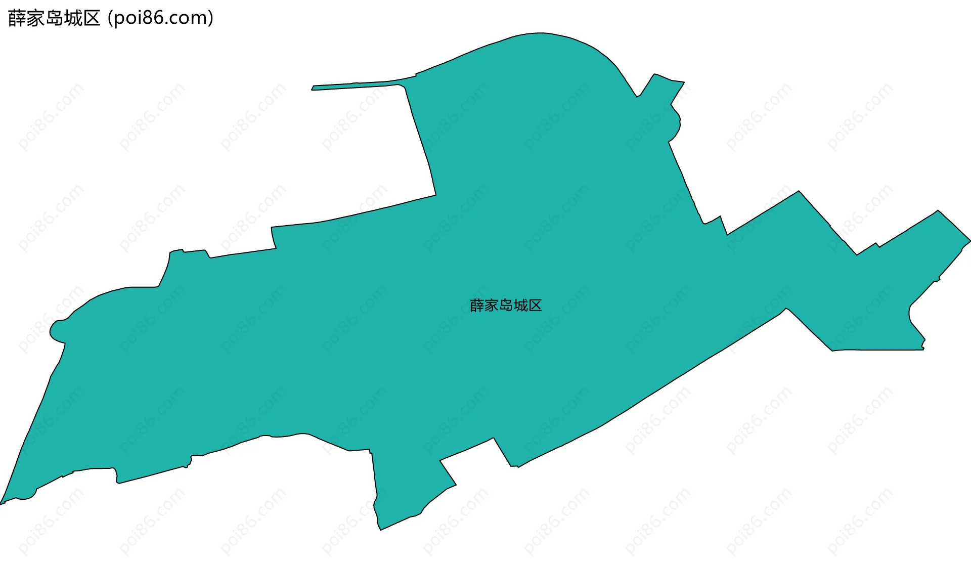 薛家岛城区边界地图