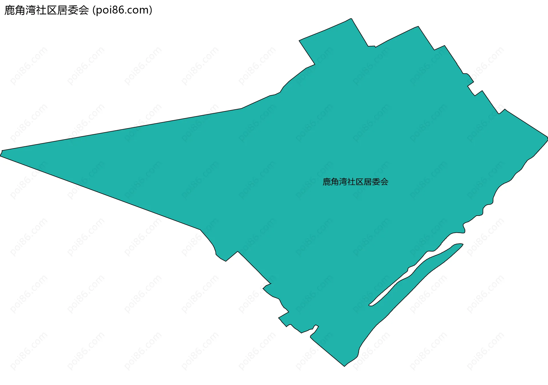 鹿角湾社区居委会边界地图