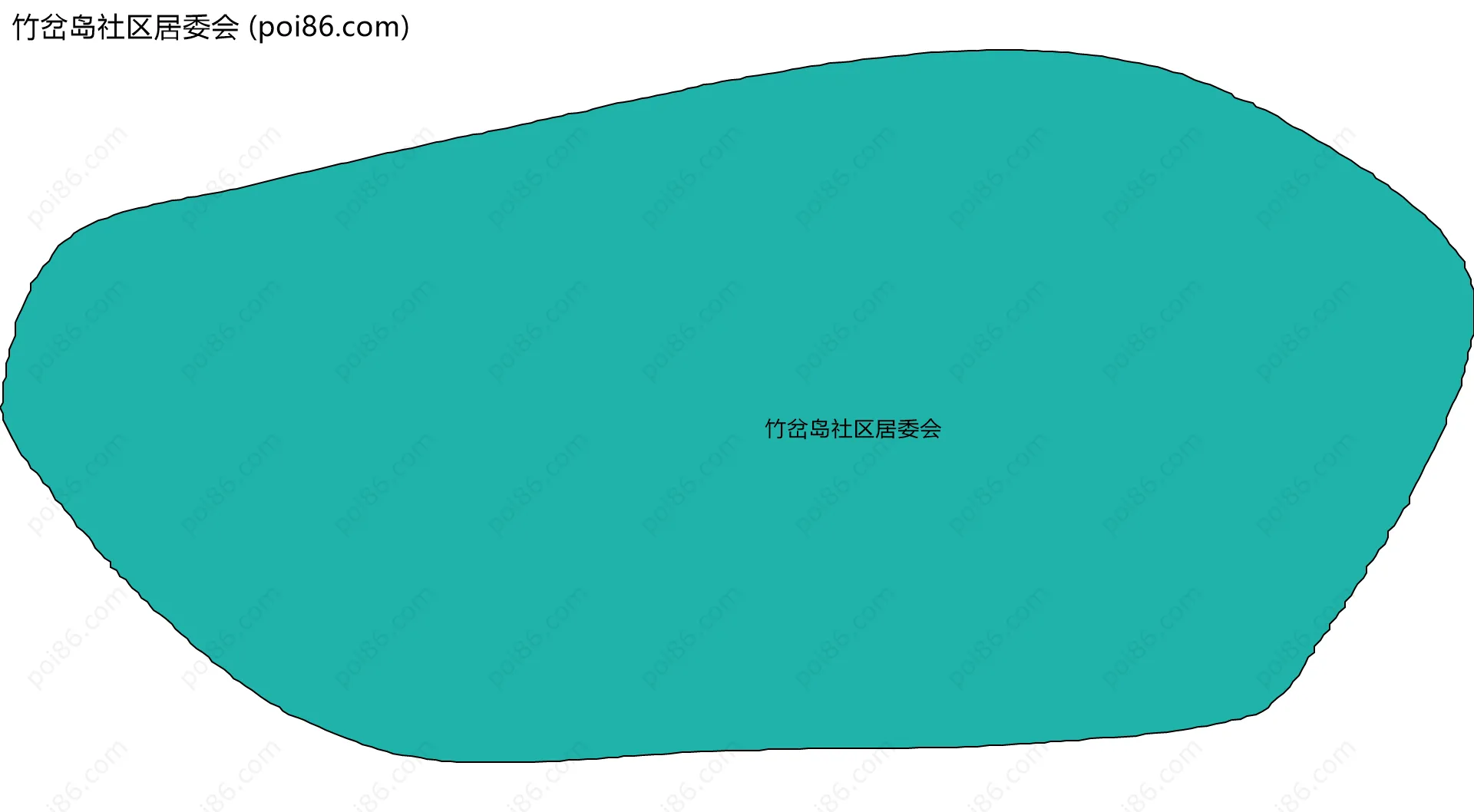 竹岔岛社区居委会边界地图