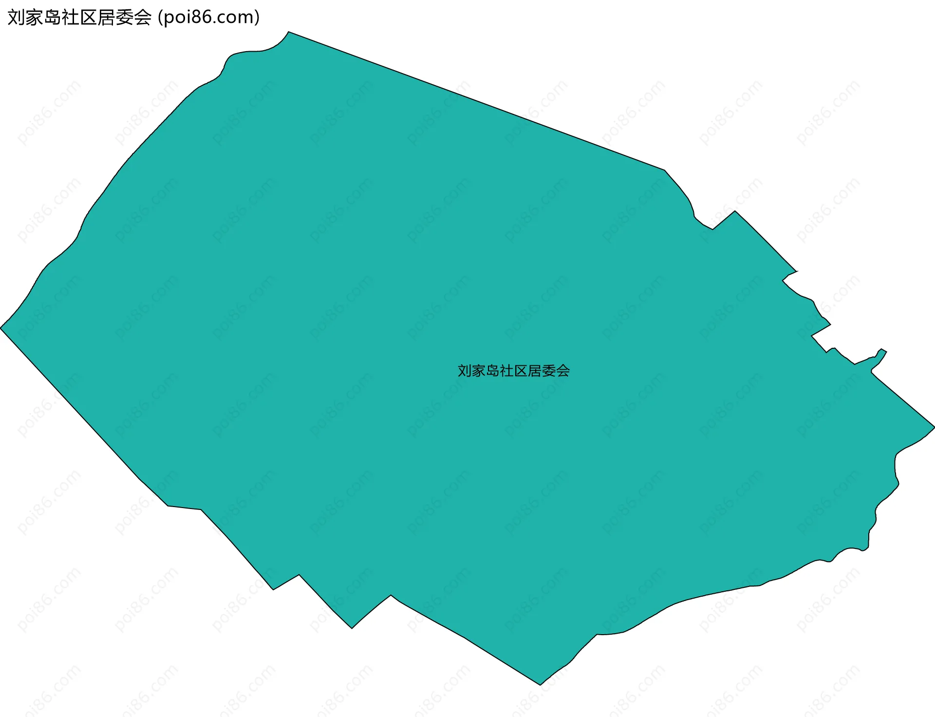 刘家岛社区居委会边界地图