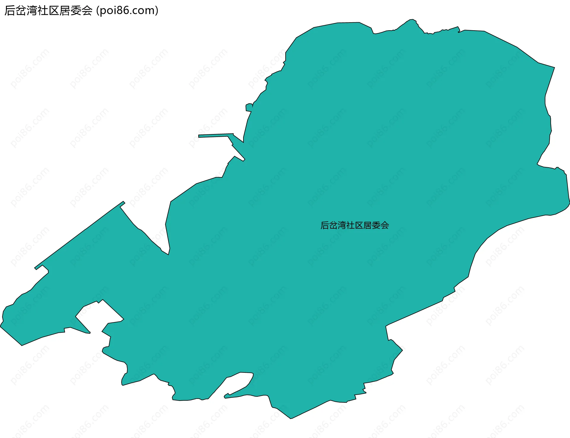 后岔湾社区居委会边界地图