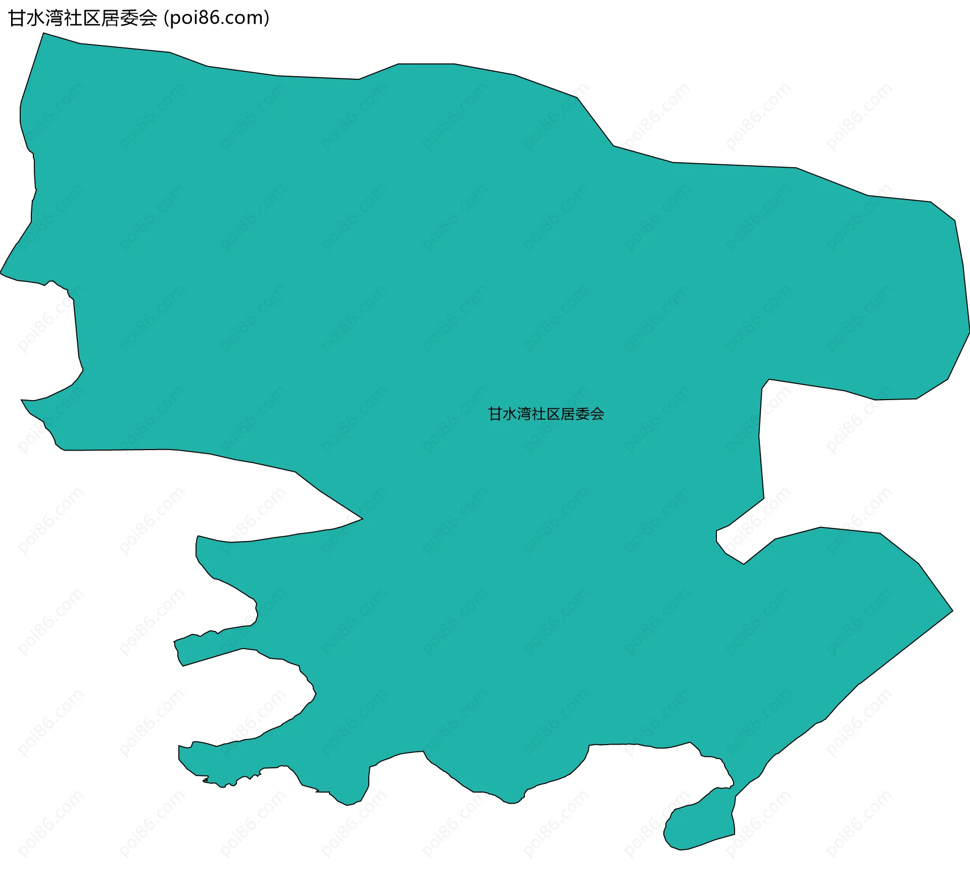 甘水湾社区居委会边界地图