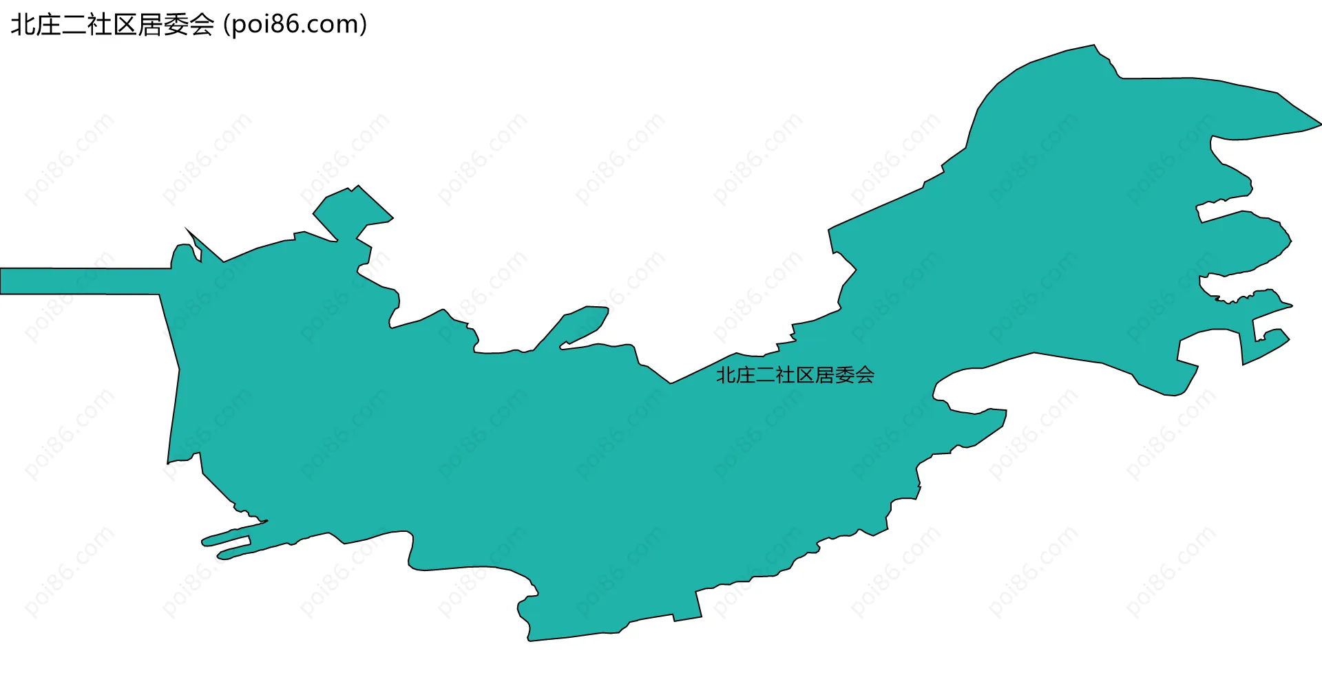 北庄二社区居委会边界地图