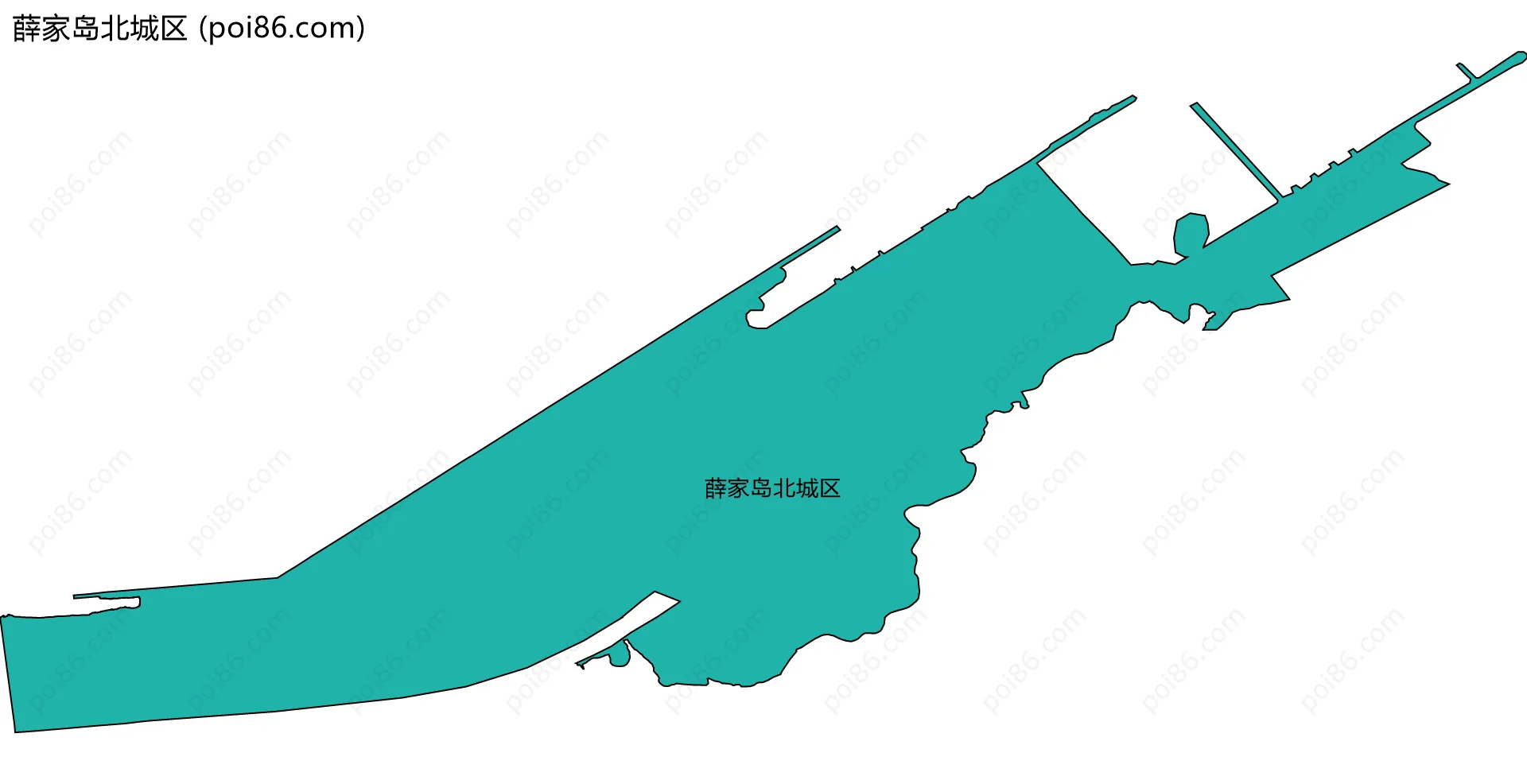 薛家岛北城区边界地图