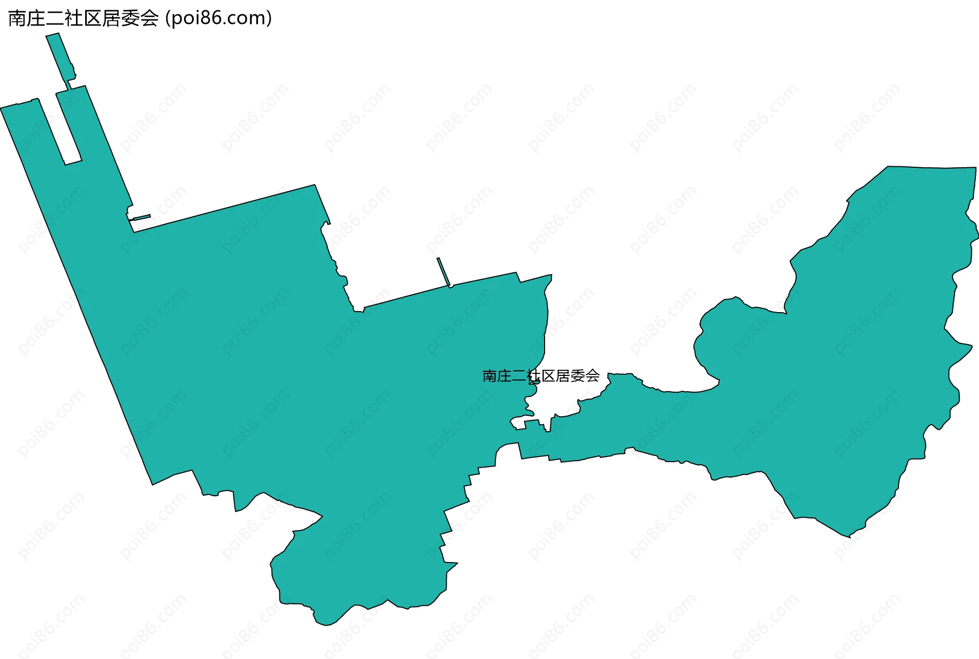 南庄二社区居委会边界地图