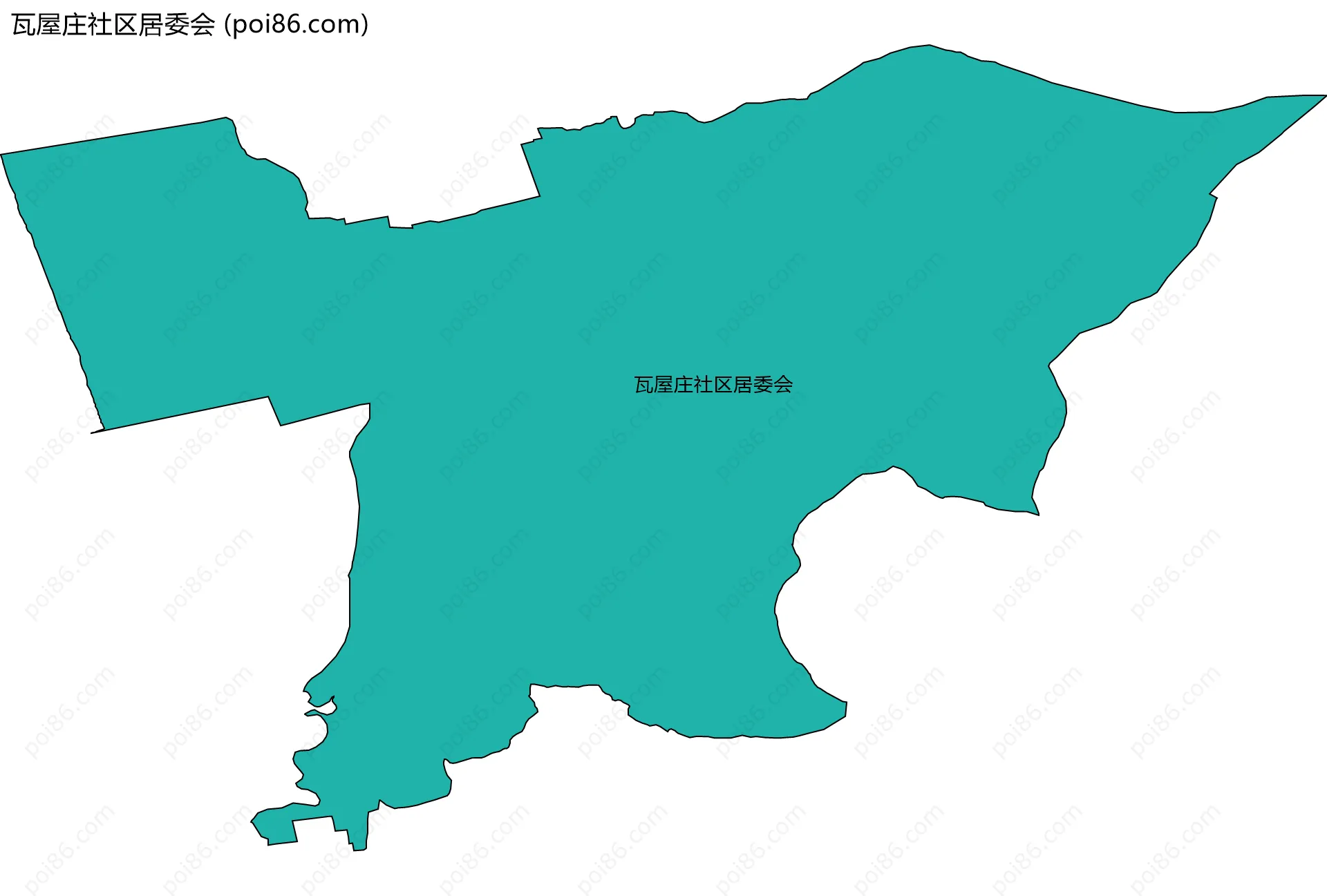 瓦屋庄社区居委会边界地图