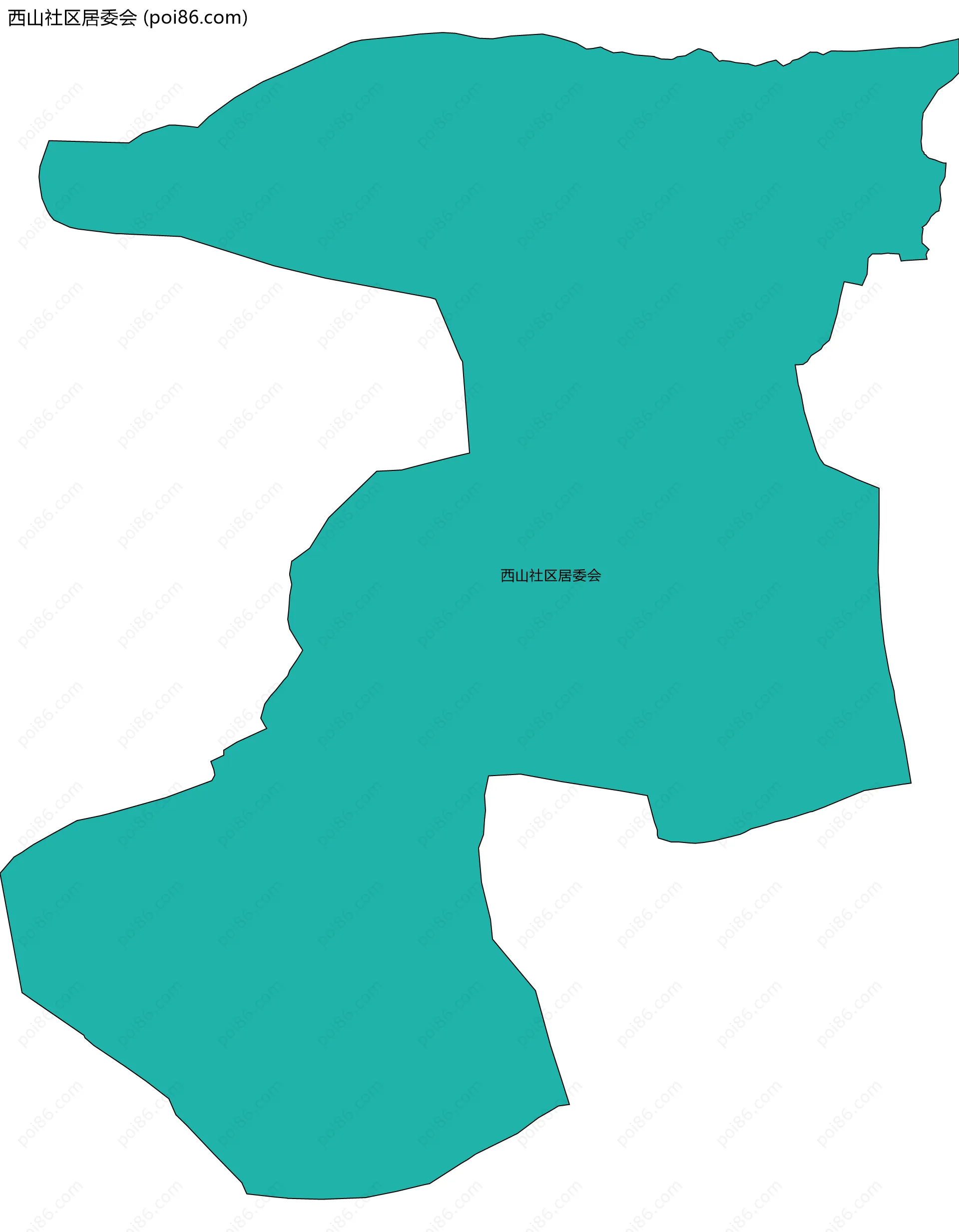 西山社区居委会边界地图