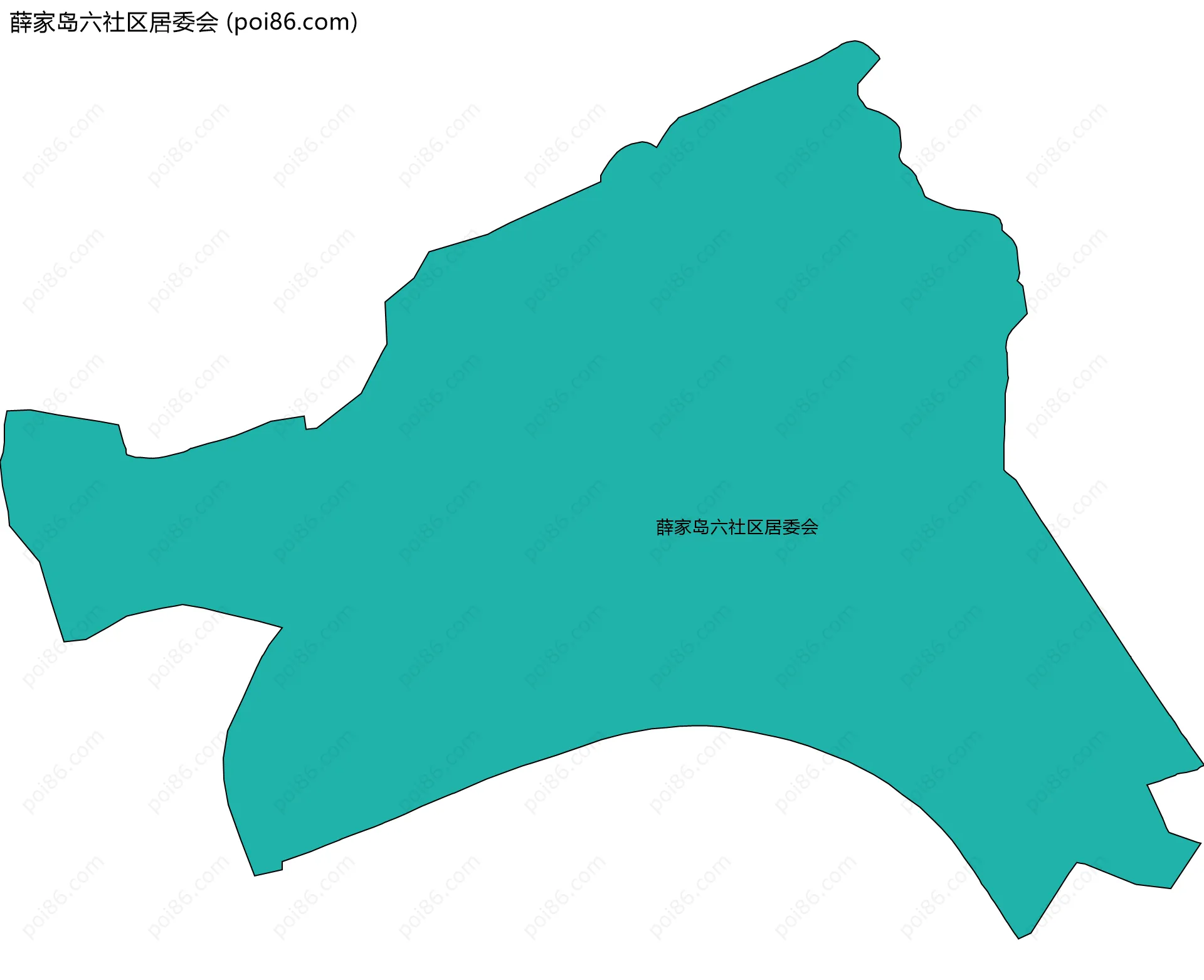 薛家岛六社区居委会边界地图