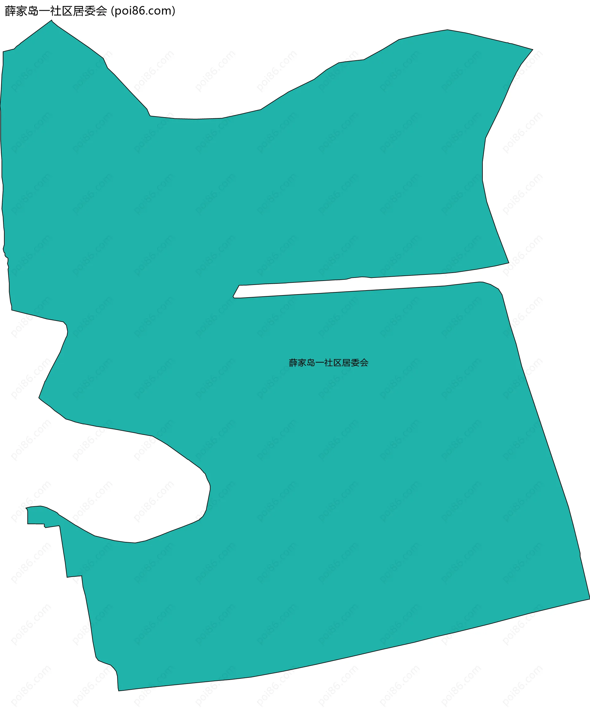 薛家岛一社区居委会边界地图