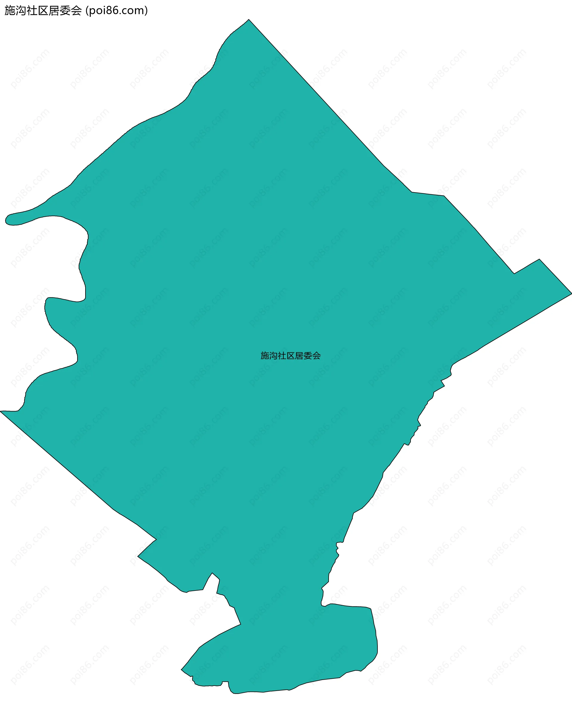 施沟社区居委会边界地图