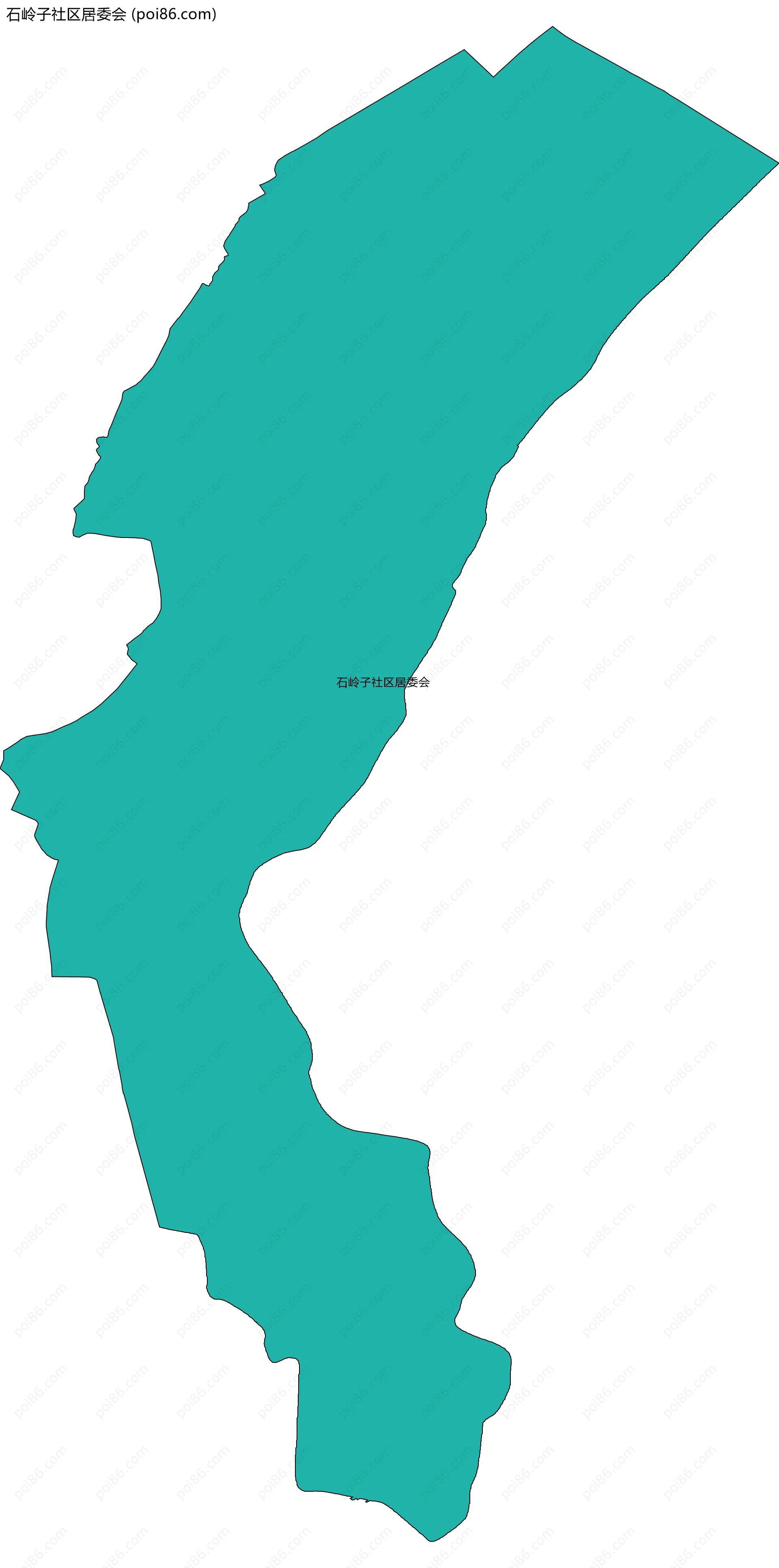 石岭子社区居委会边界地图
