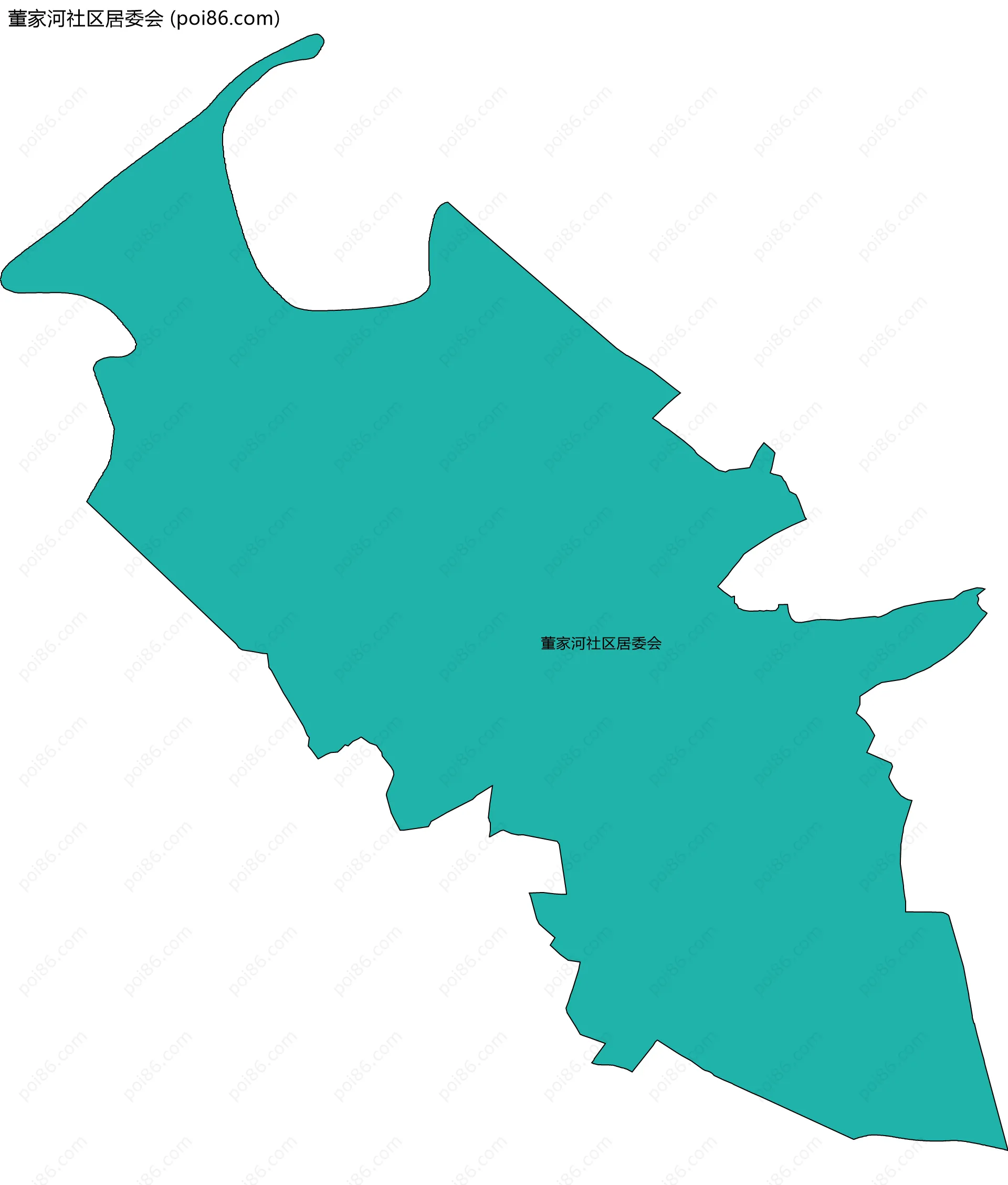 董家河社区居委会边界地图