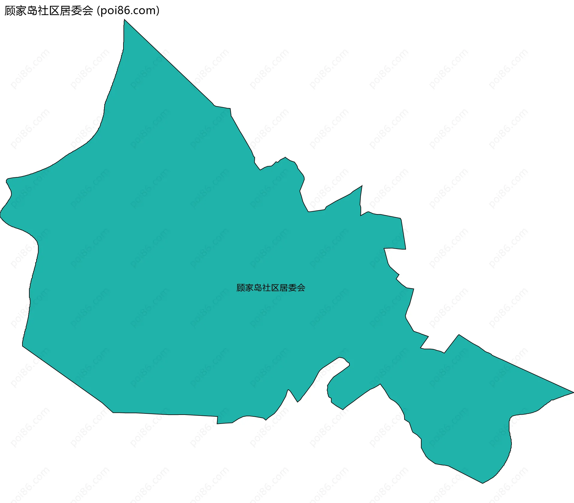 顾家岛社区居委会边界地图