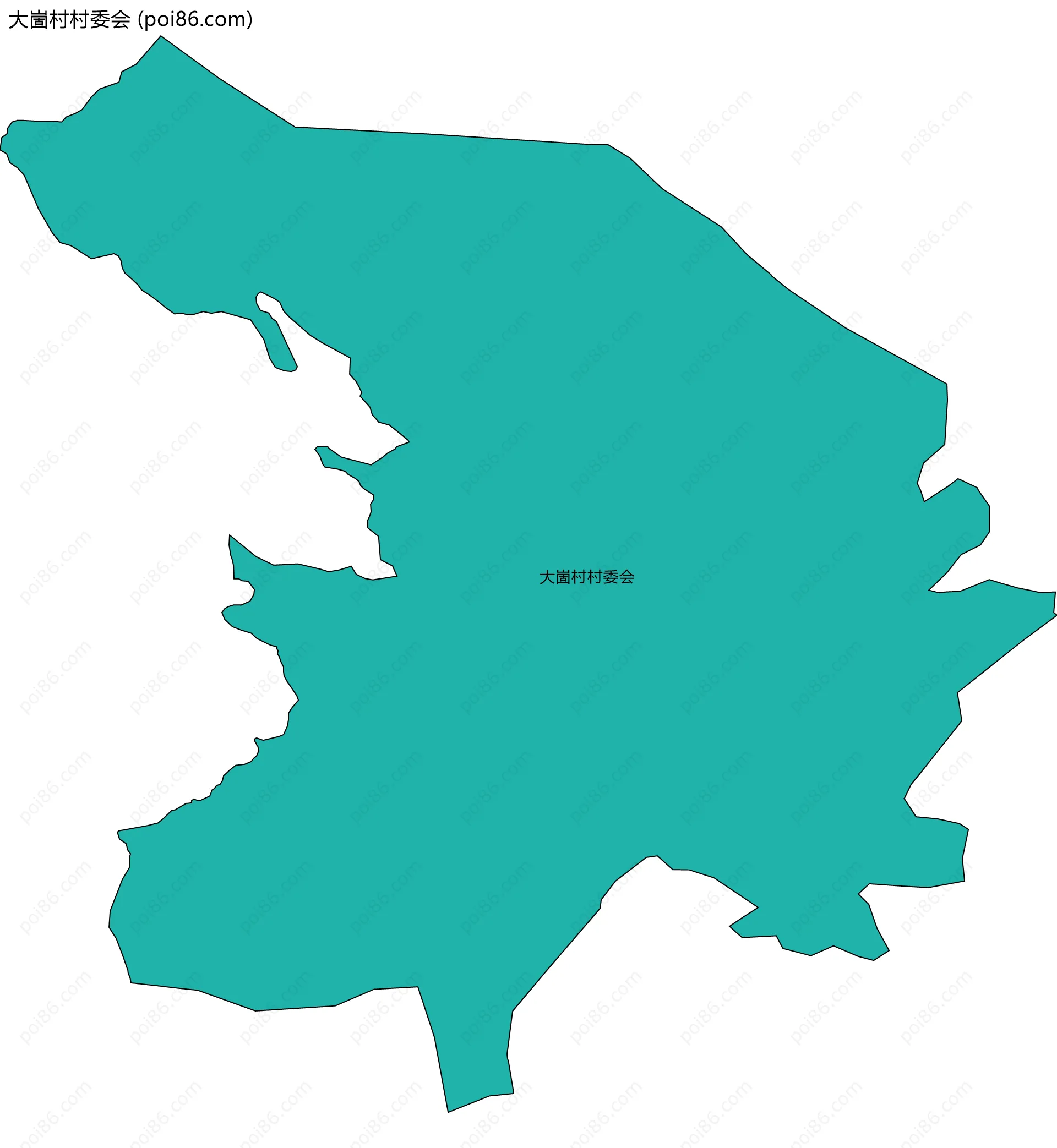 大崮村村委会边界地图