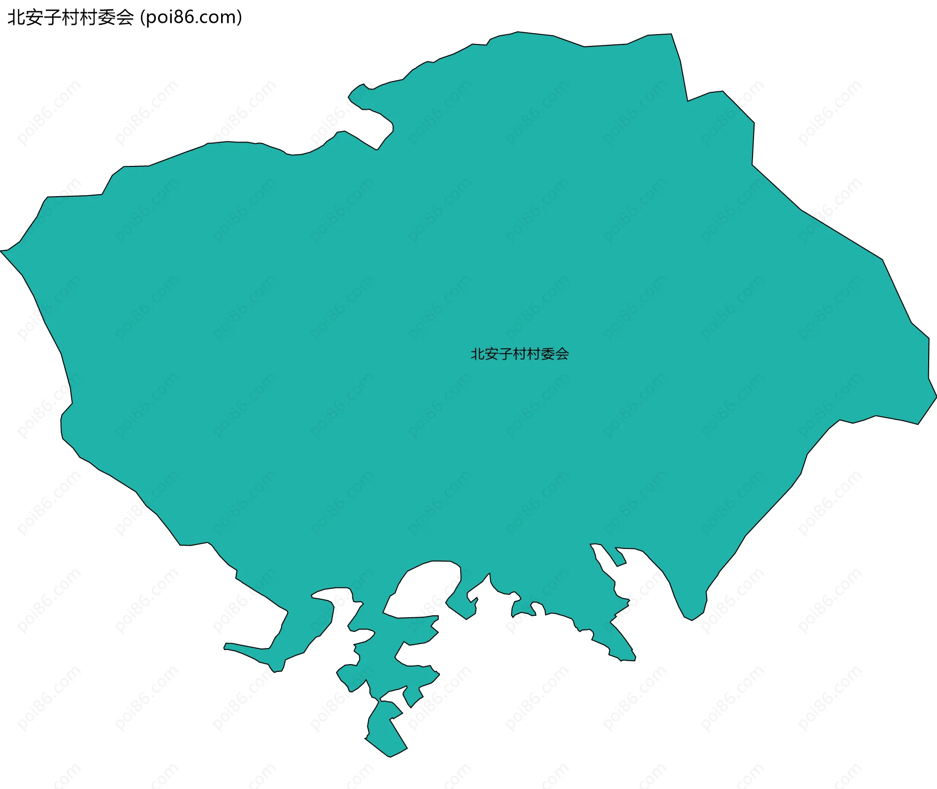 北安子村村委会边界地图