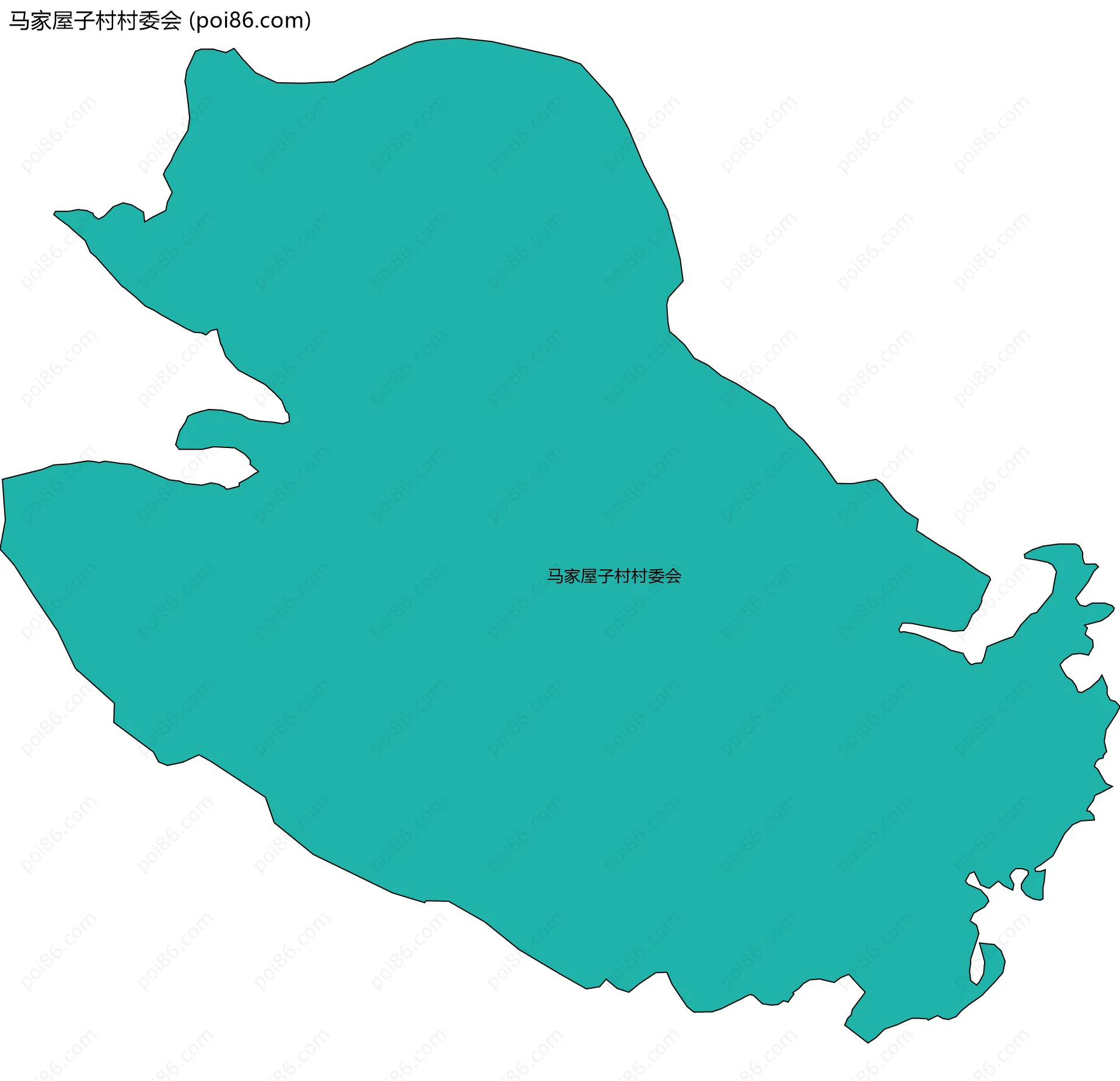 马家屋子村村委会边界地图