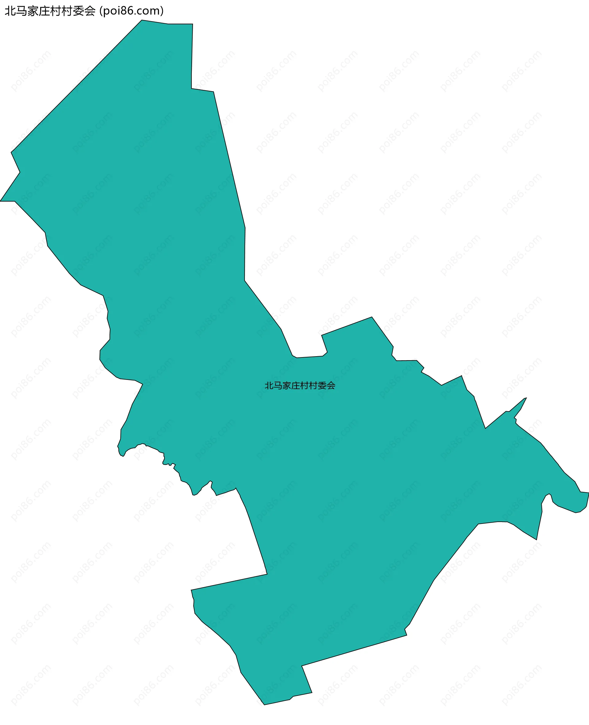 北马家庄村村委会边界地图