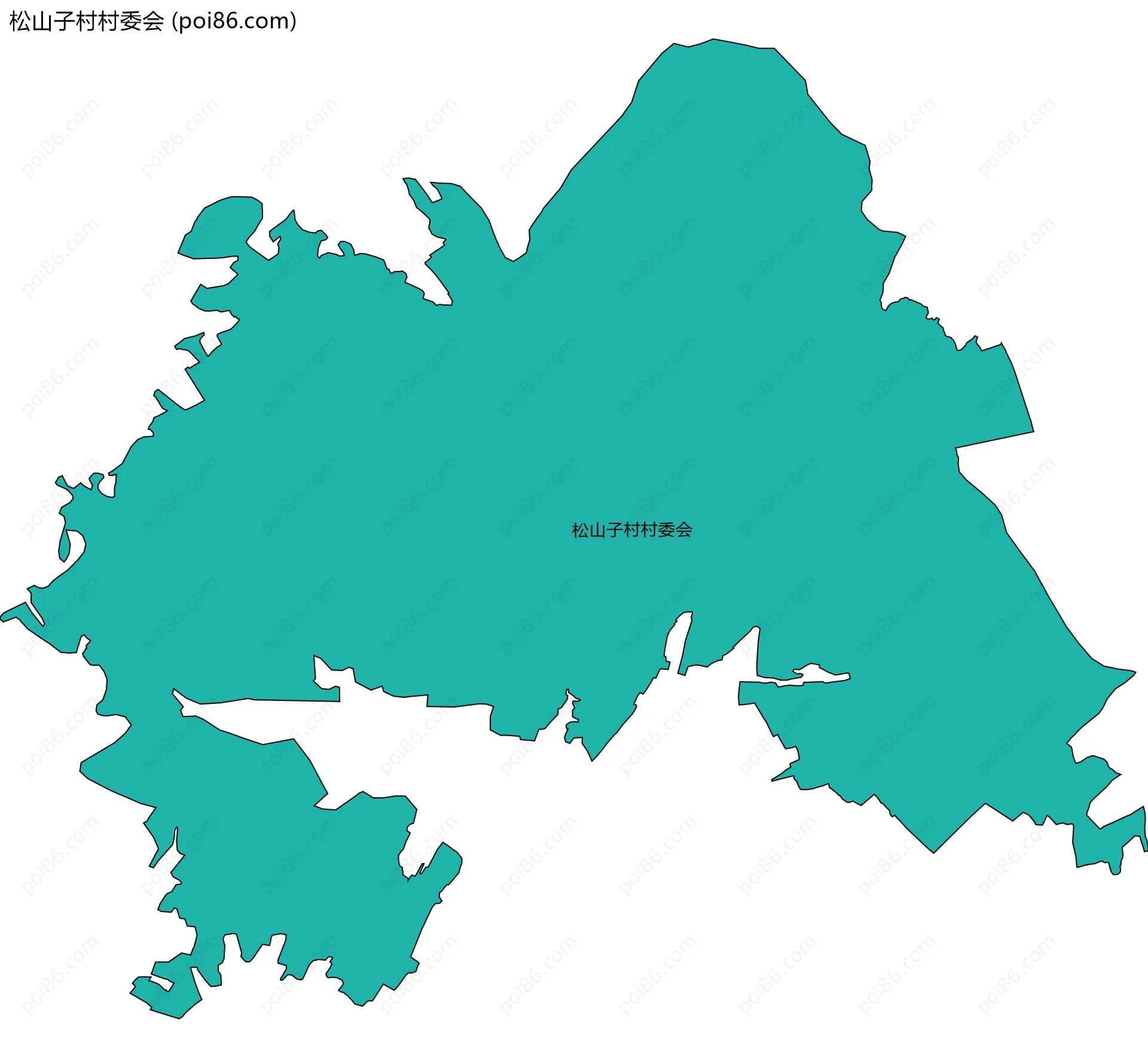 松山子村村委会边界地图