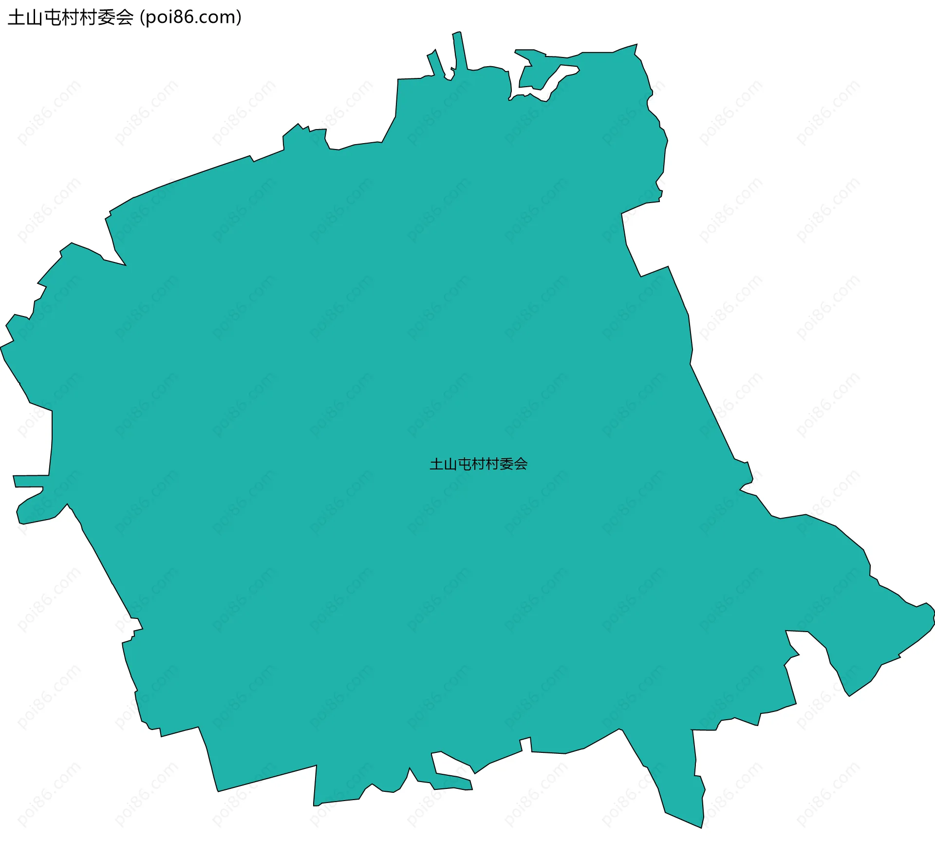 土山屯村村委会边界地图