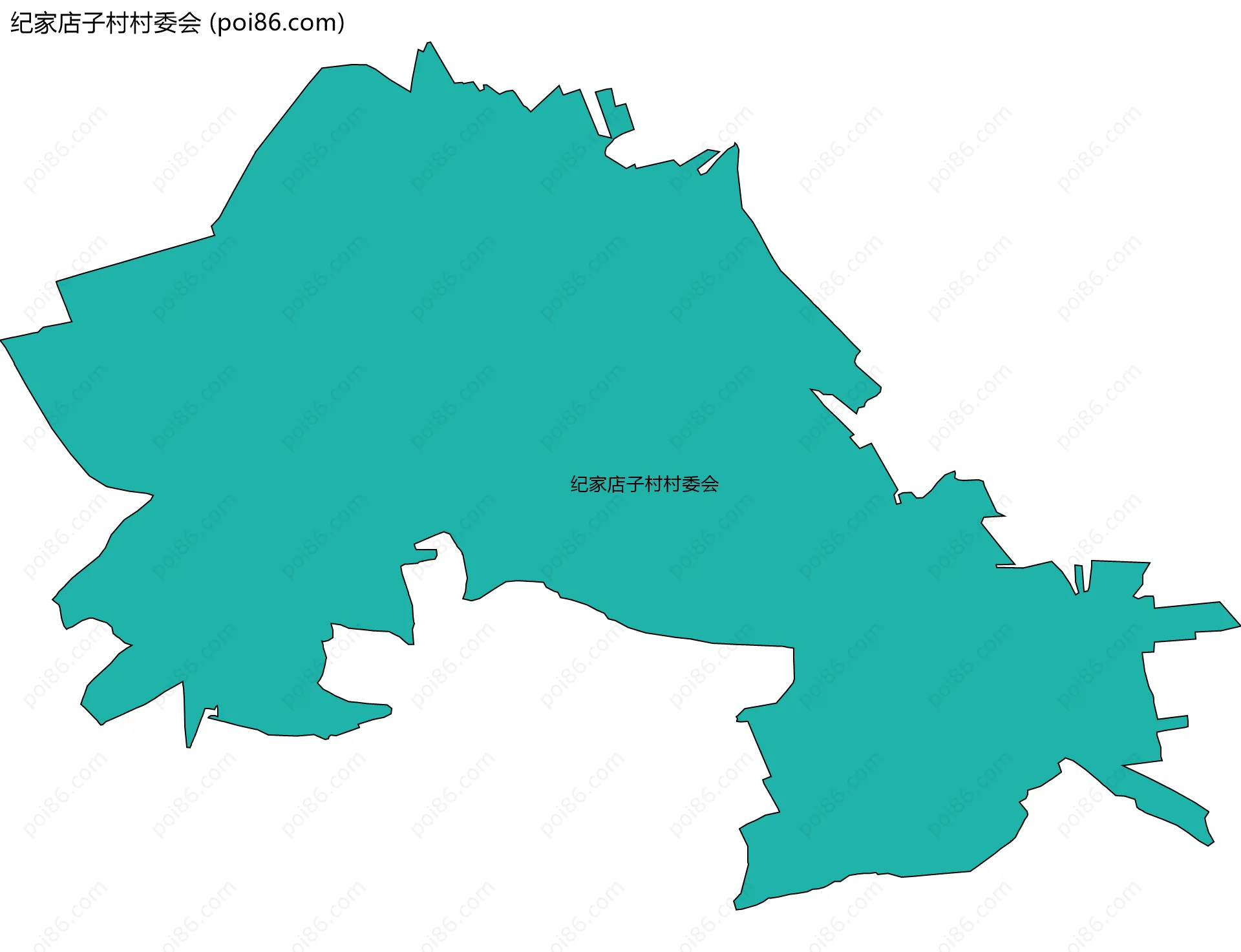 纪家店子村村委会边界地图