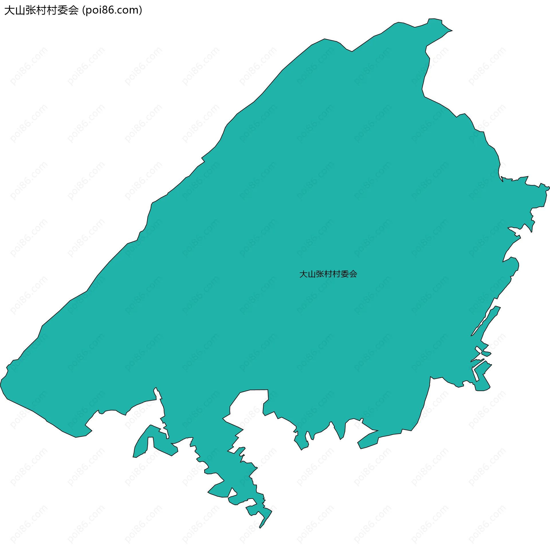 大山张村村委会边界地图