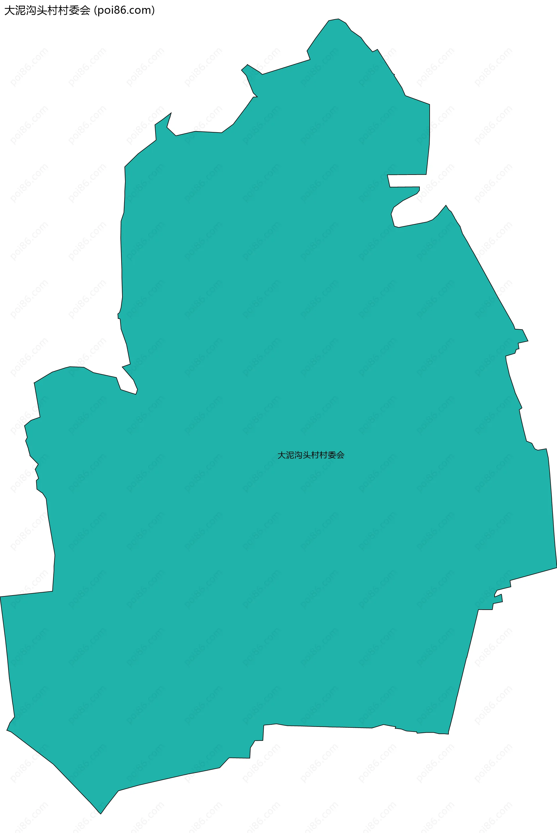 大泥沟头村村委会边界地图