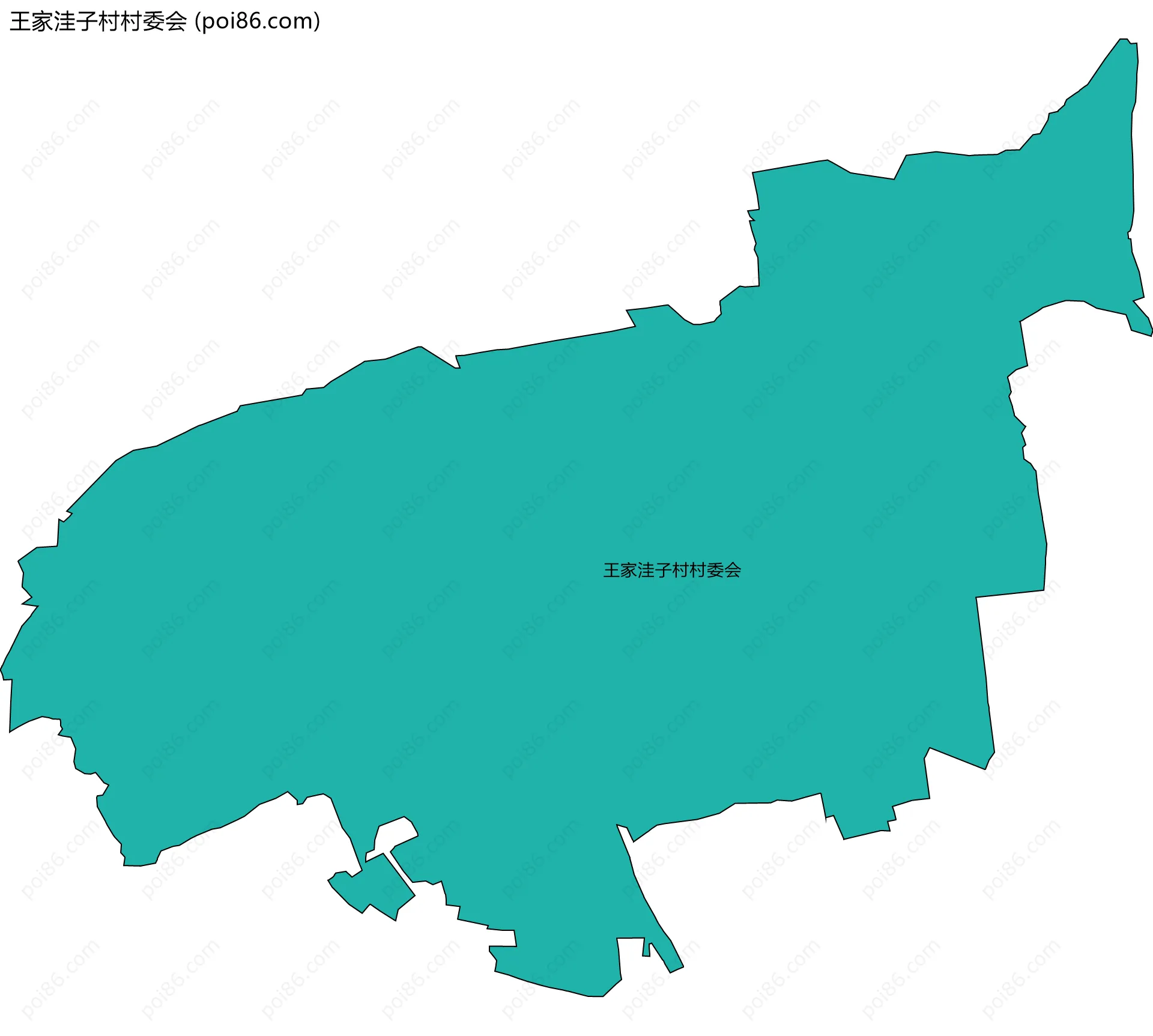 王家洼子村村委会边界地图