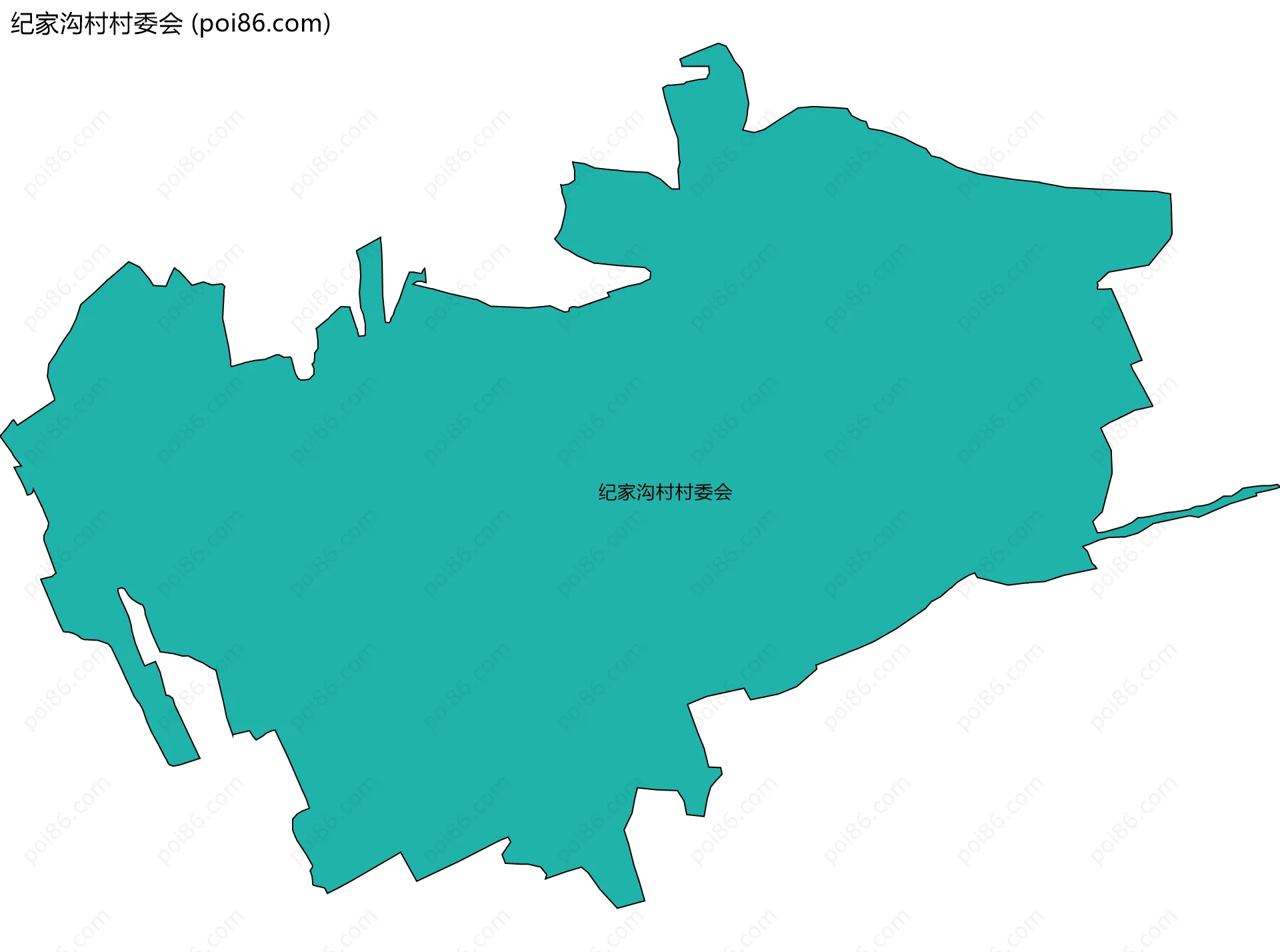 纪家沟村村委会边界地图