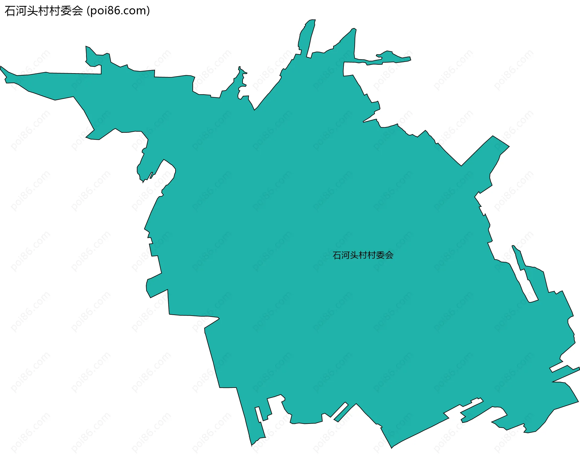 石河头村村委会边界地图