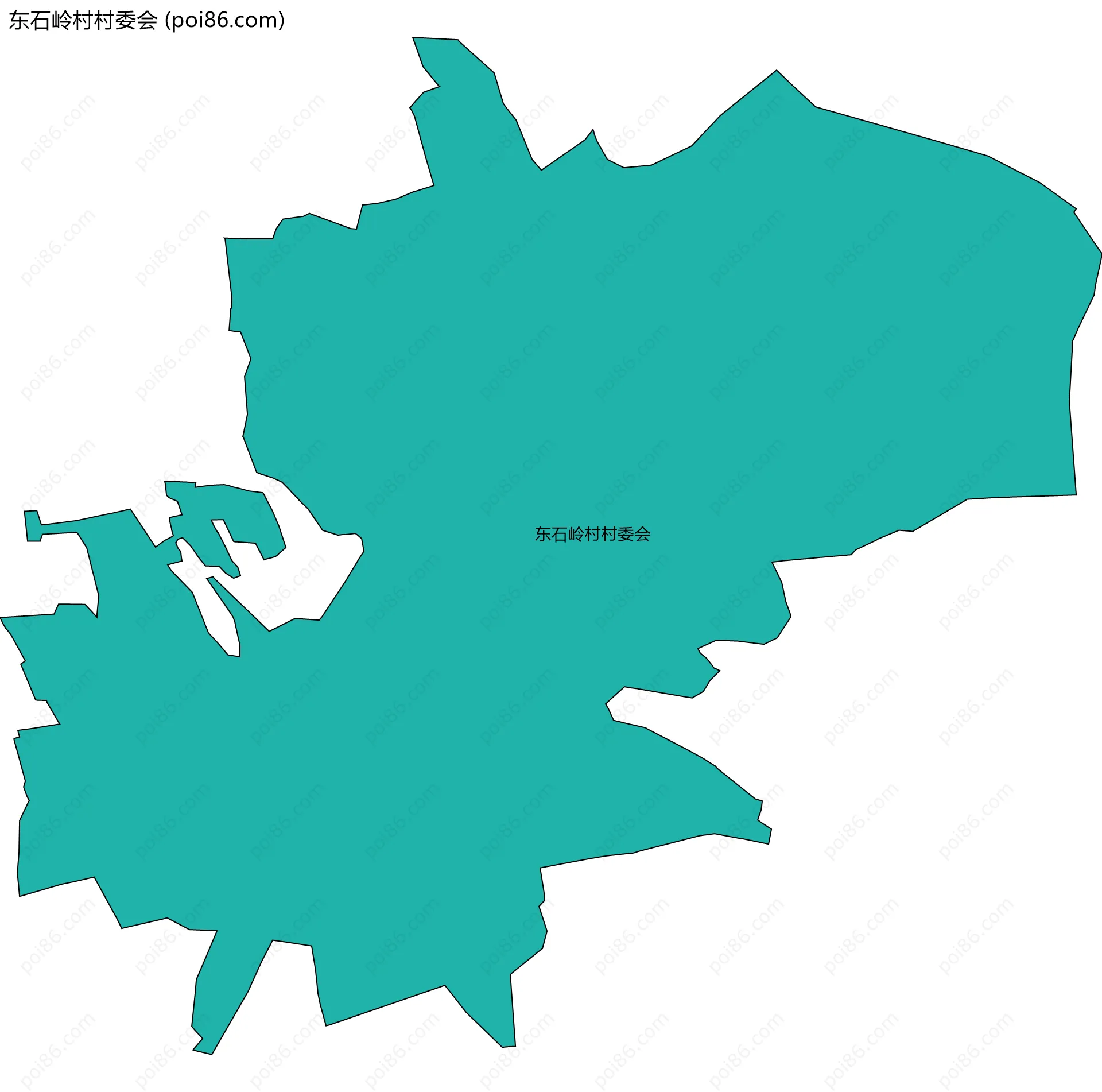 东石岭村村委会边界地图