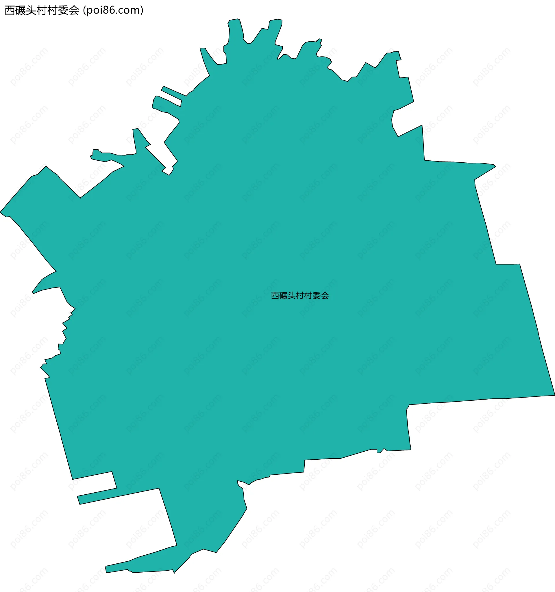 西碾头村村委会边界地图