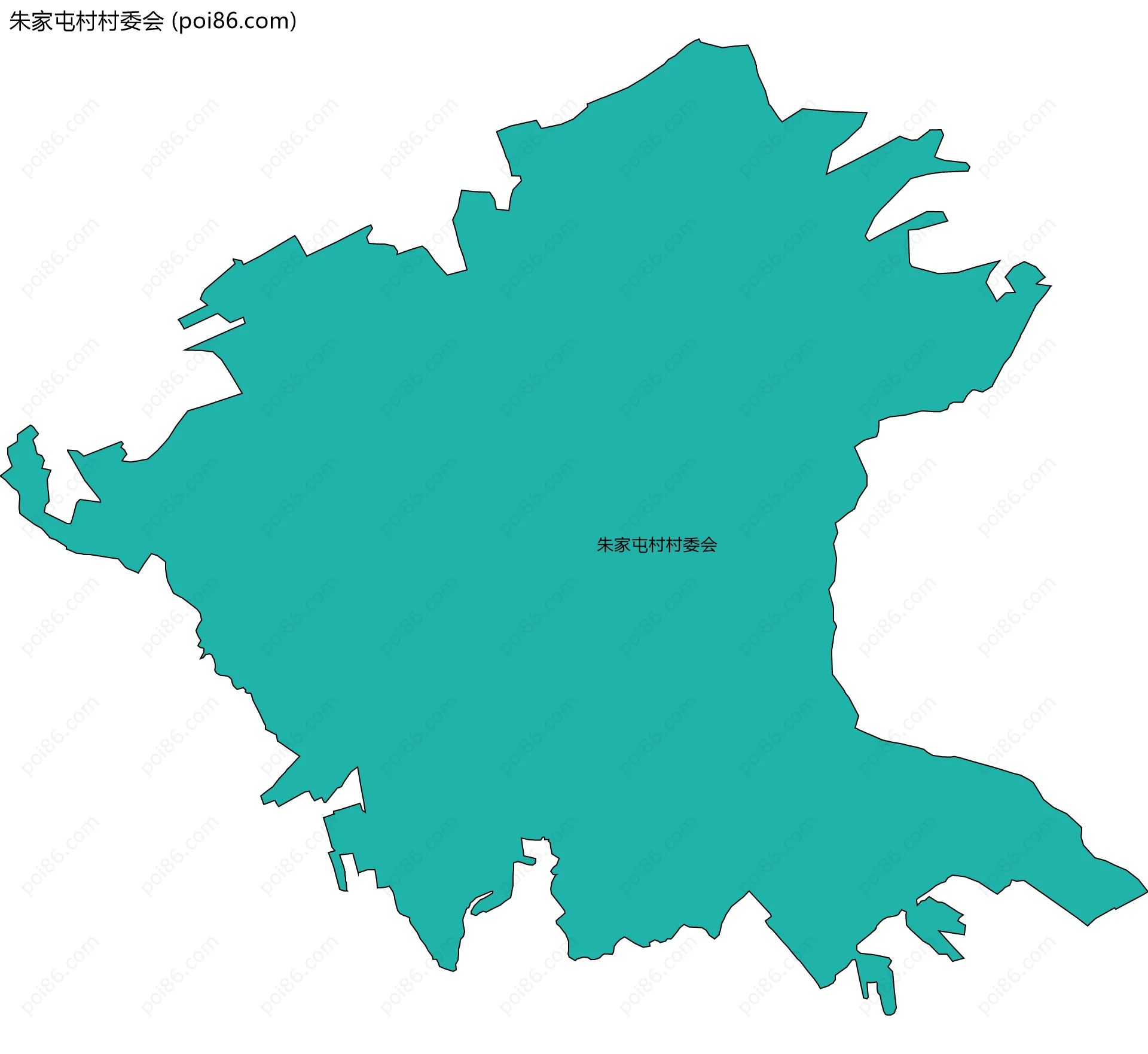 朱家屯村村委会边界地图