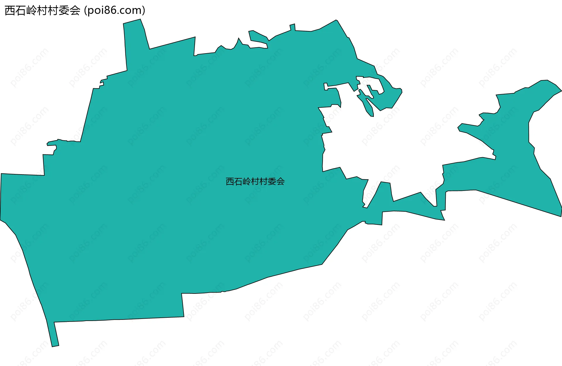 西石岭村村委会边界地图