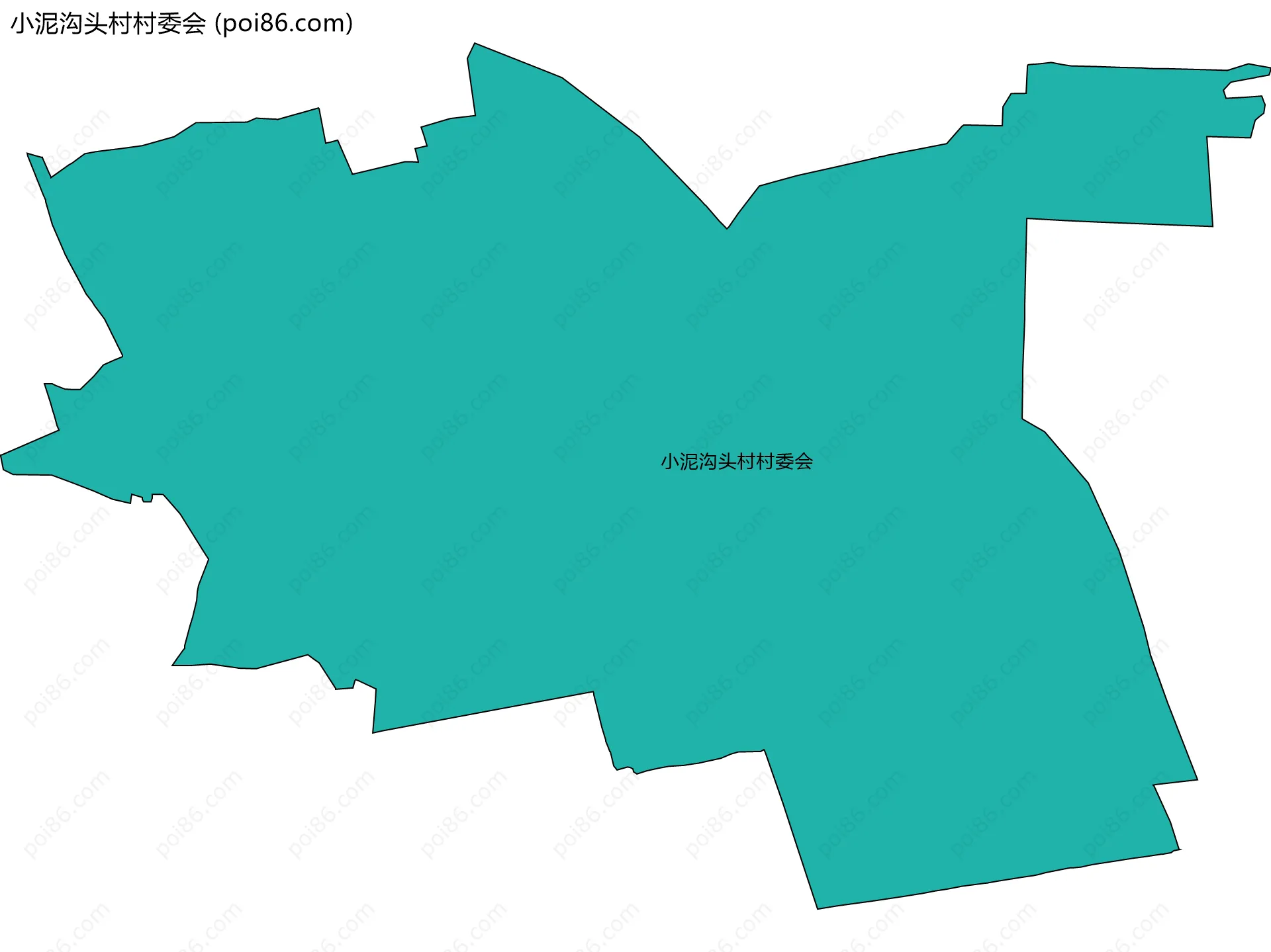 小泥沟头村村委会边界地图