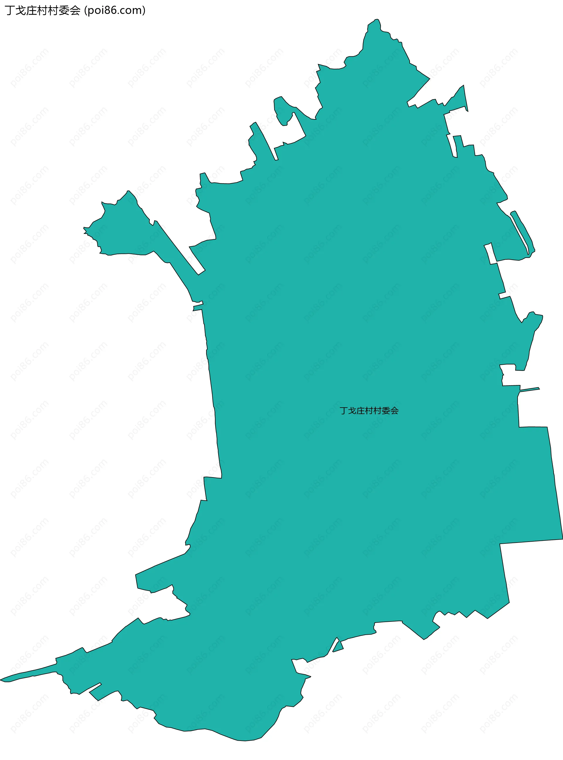 丁戈庄村村委会边界地图