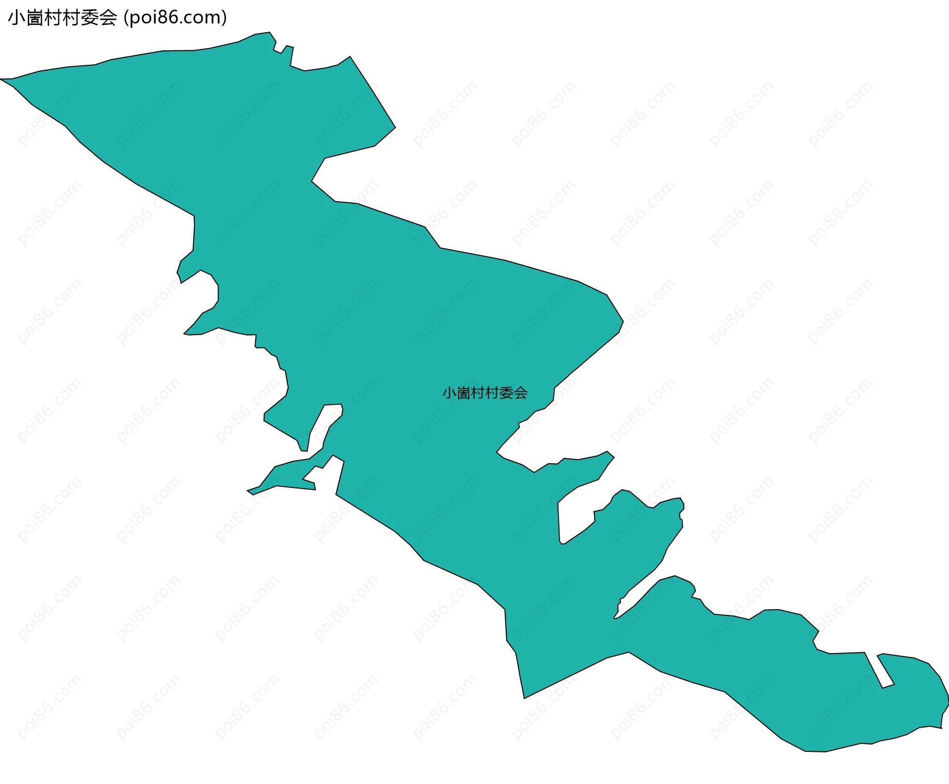 小崮村村委会边界地图