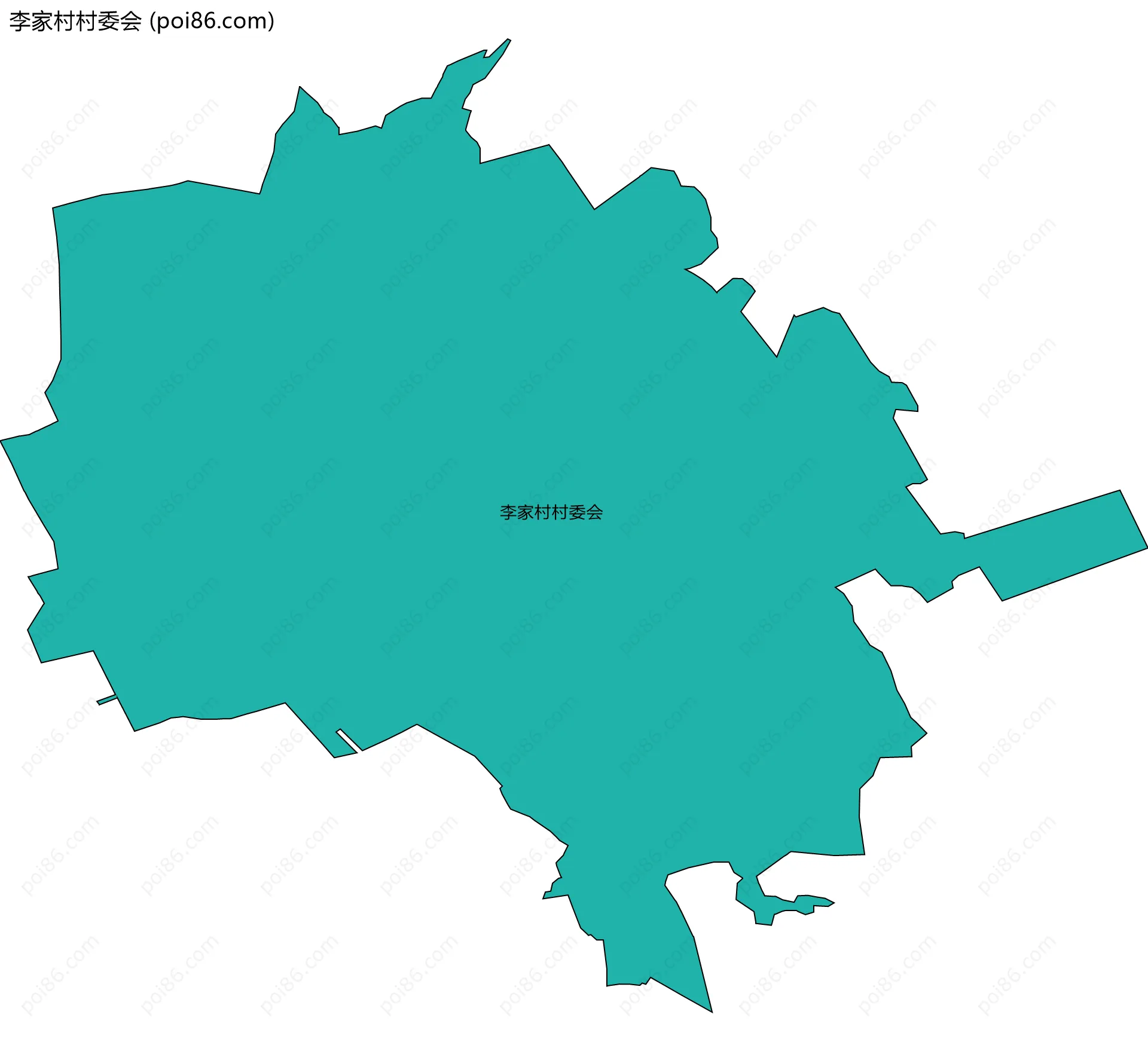 李家村村委会边界地图