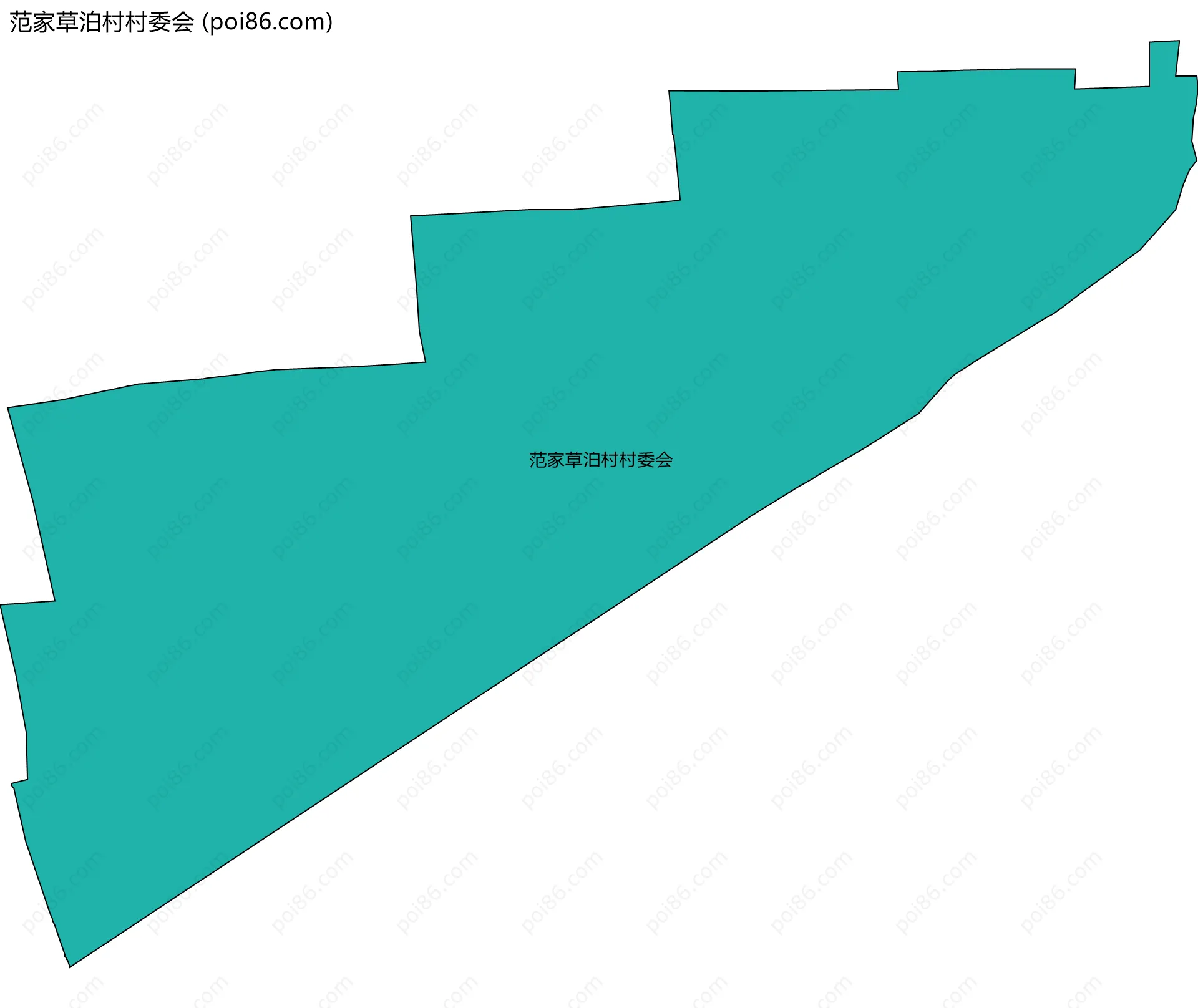 范家草泊村村委会边界地图