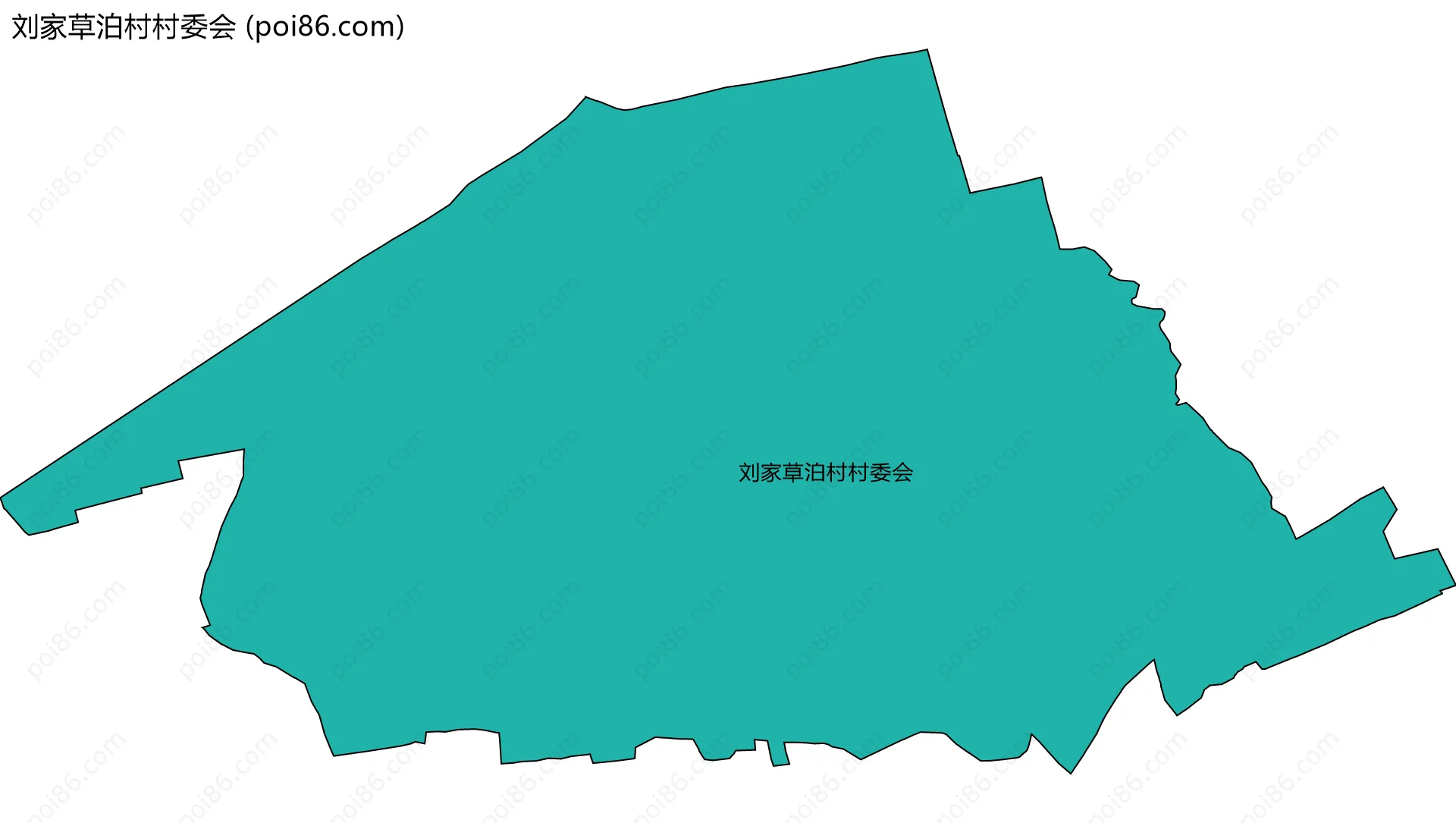 刘家草泊村村委会边界地图