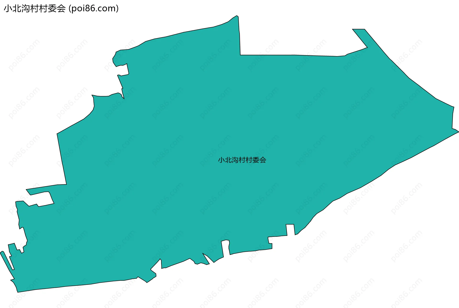 小北沟村村委会边界地图