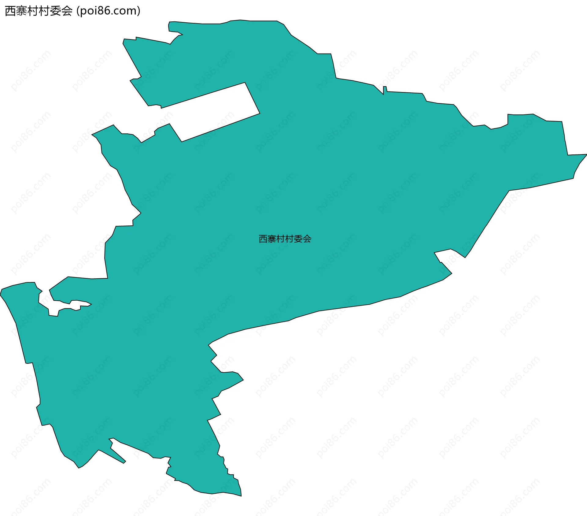 西寨村村委会边界地图