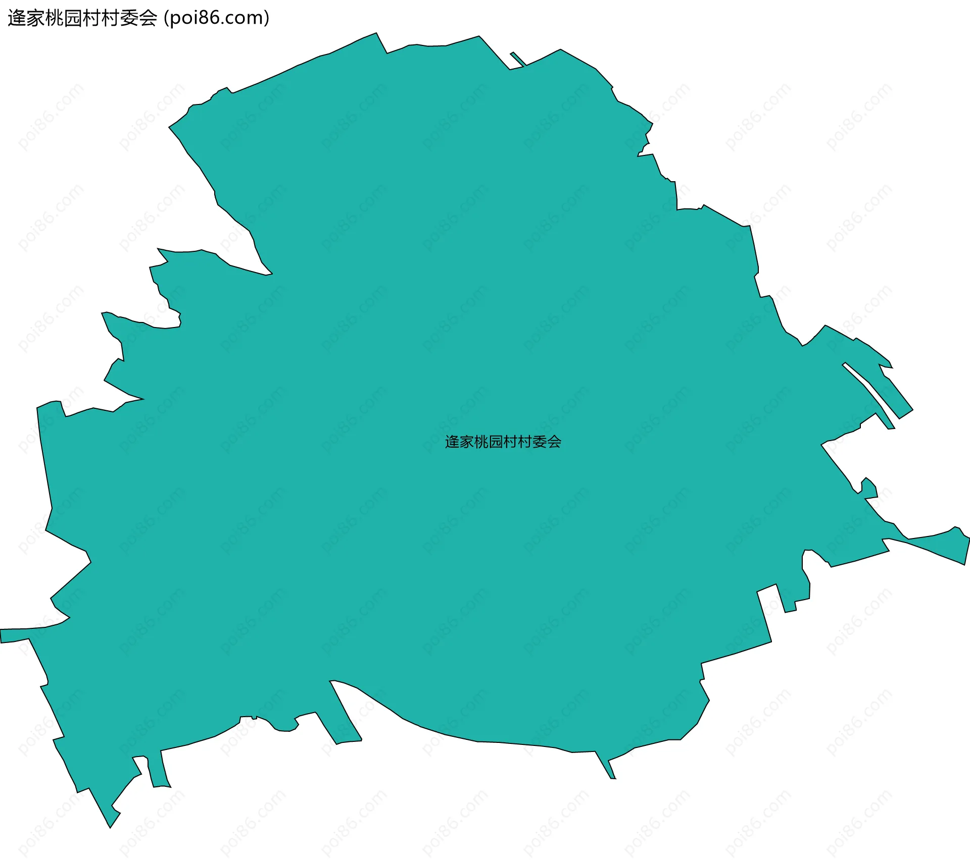 逄家桃园村村委会边界地图