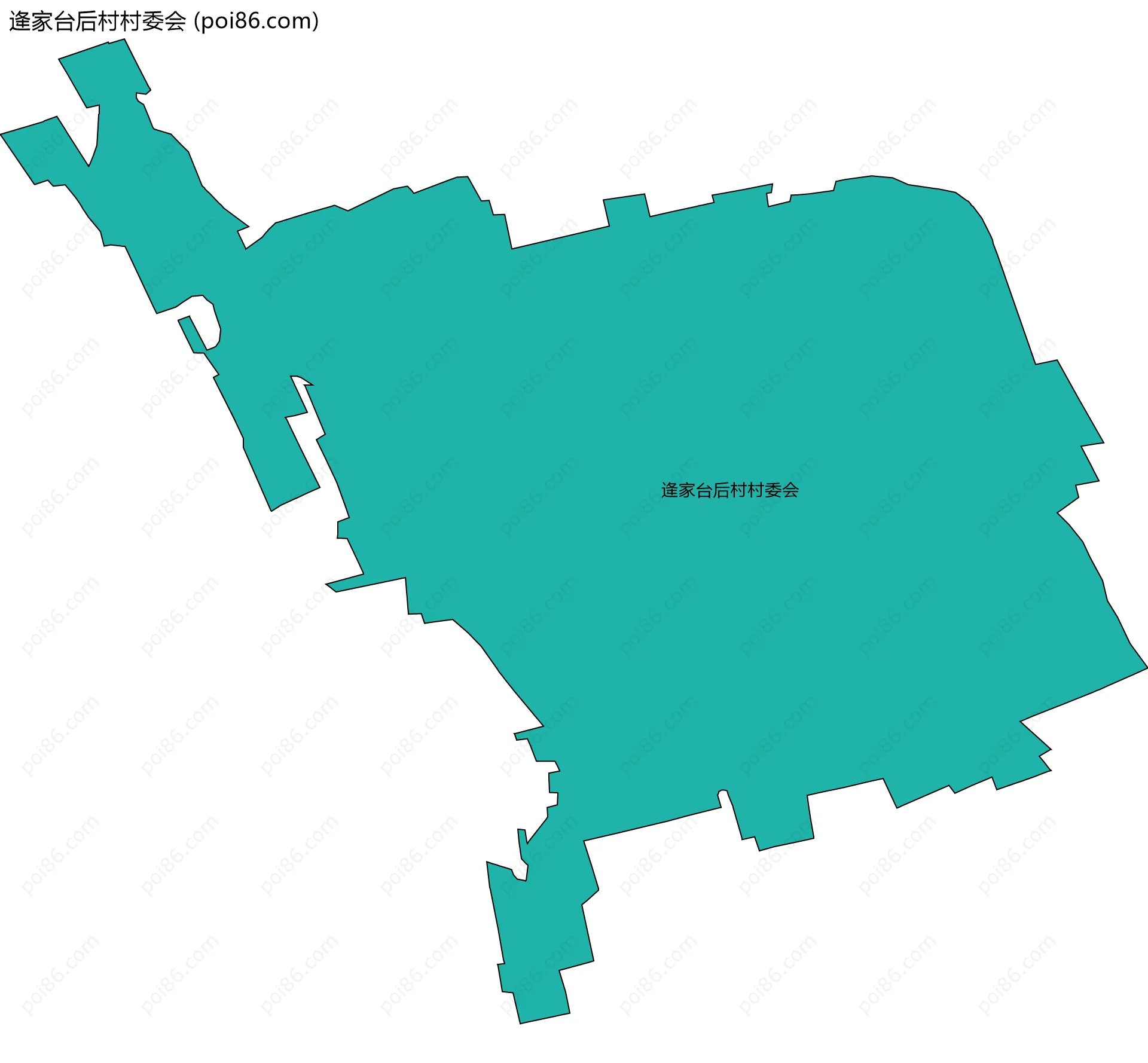 逄家台后村村委会边界地图