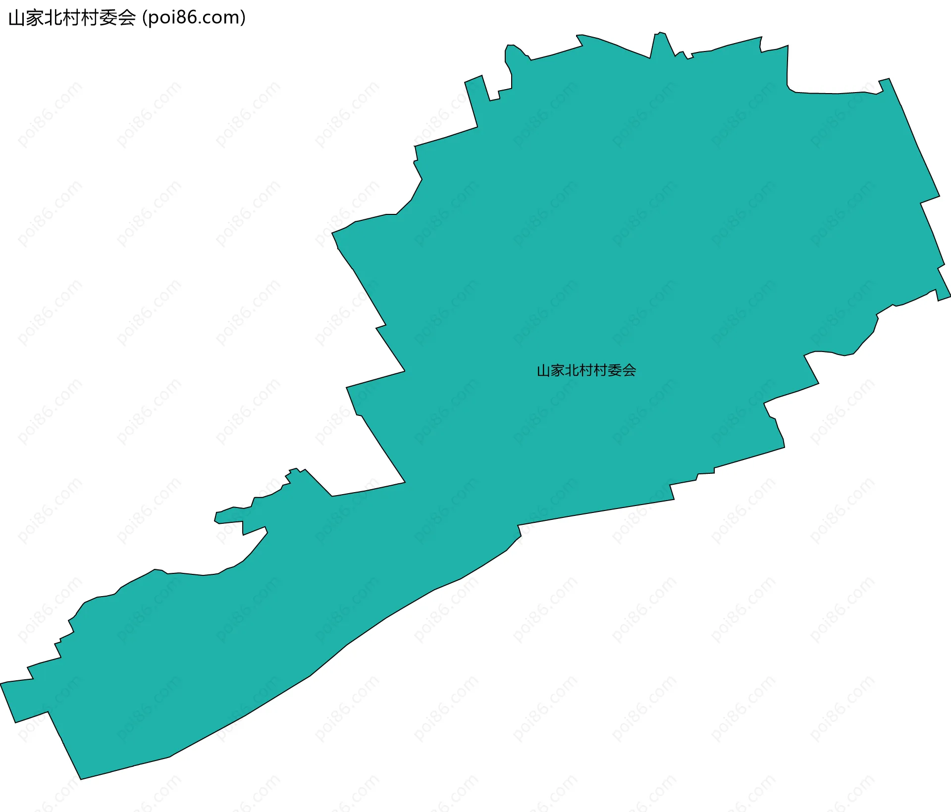 山家北村村委会边界地图