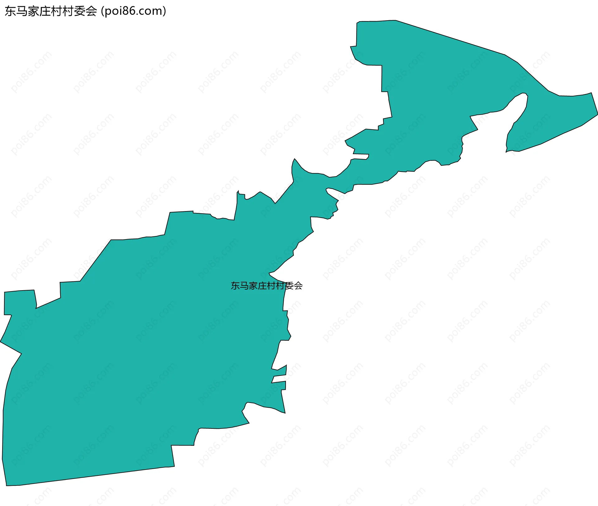 东马家庄村村委会边界地图