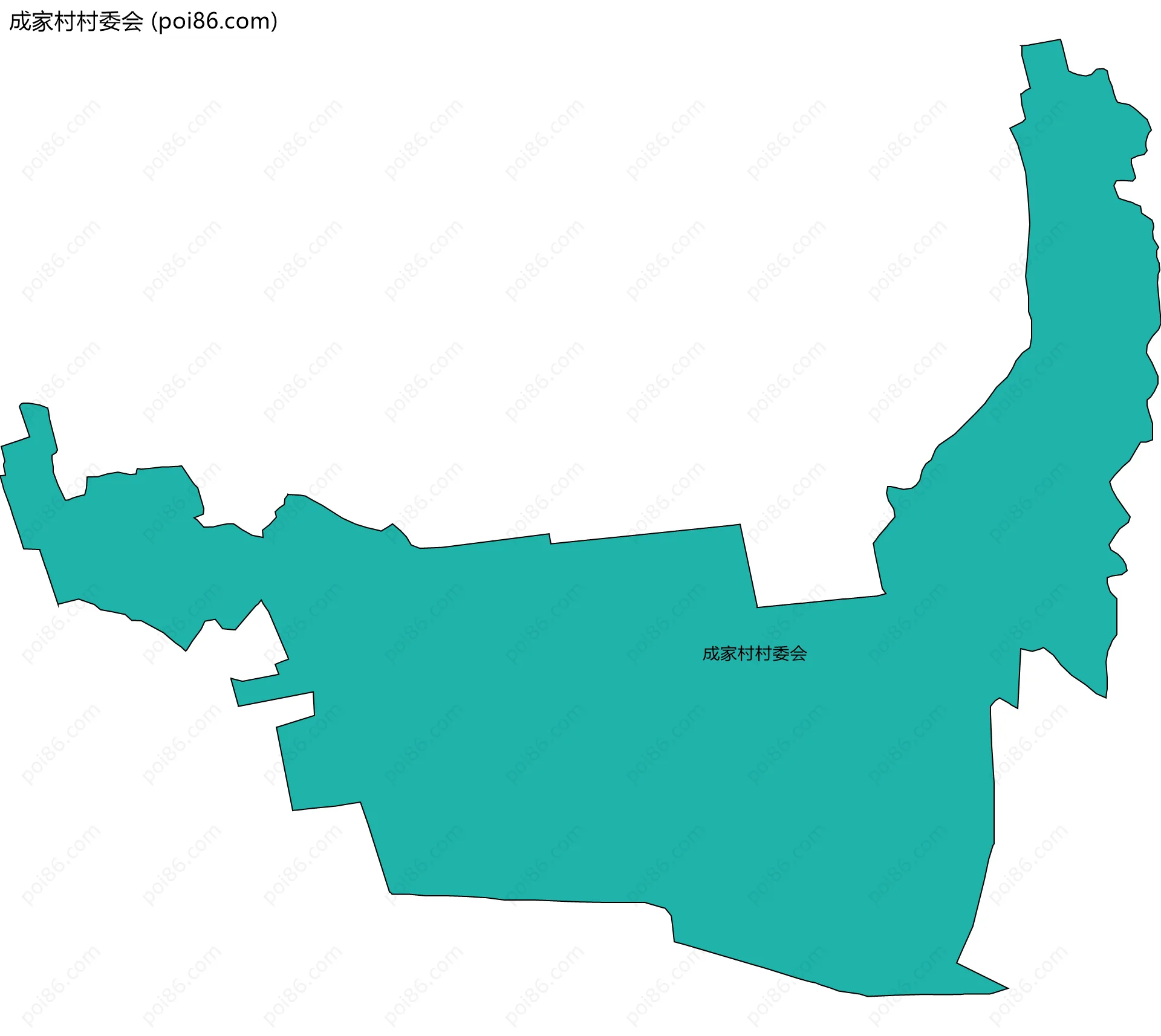 成家村村委会边界地图